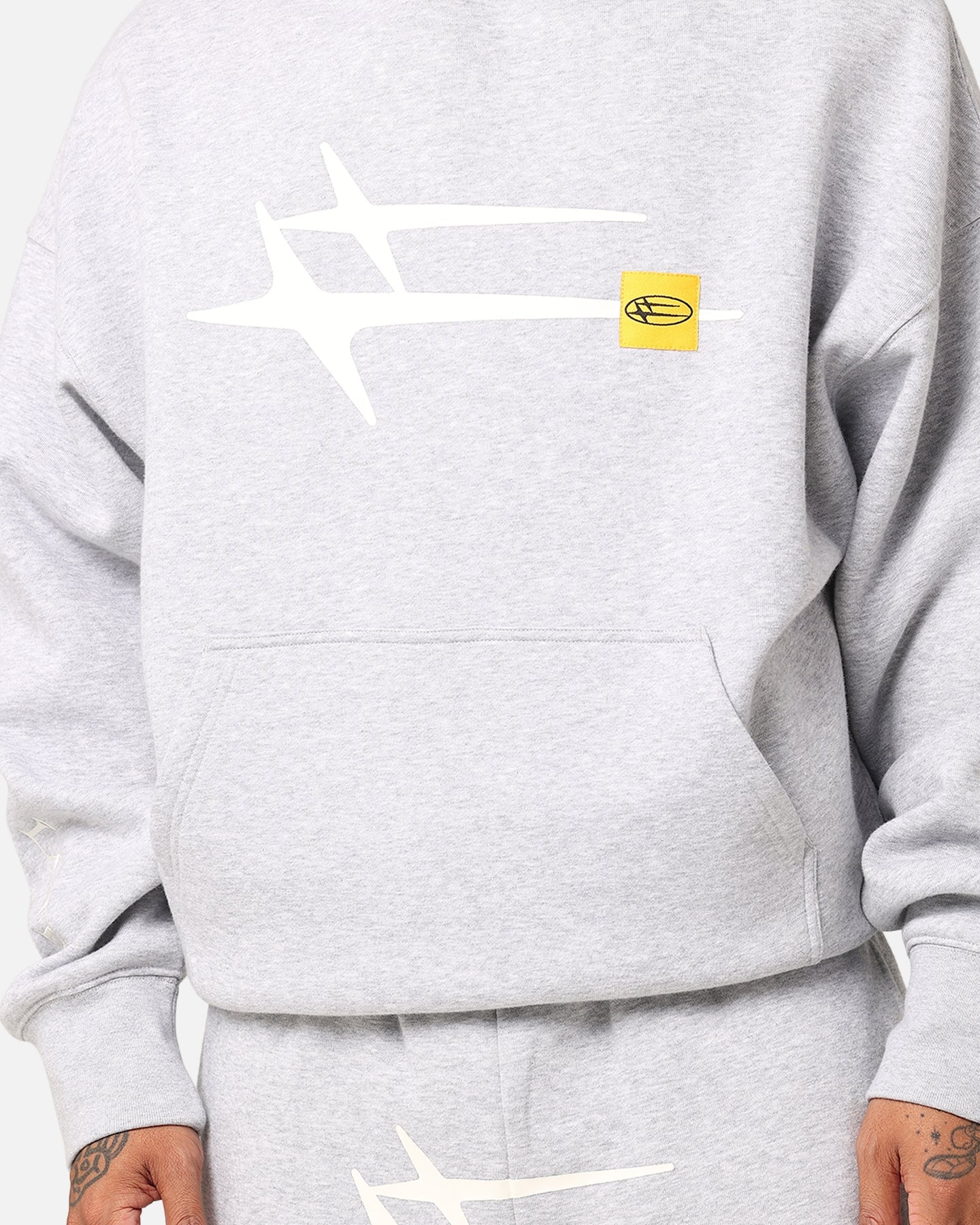 Loiter Hybrid Hoodie Grey Marle