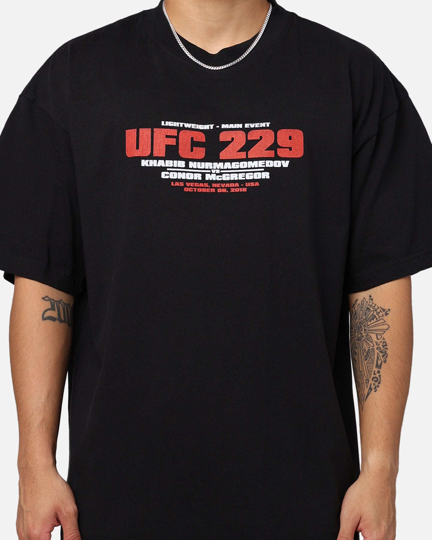UFC By 73Studio Khabib Nurmagomedov vs. Conor McGregor  229 Card T-Shirt Black