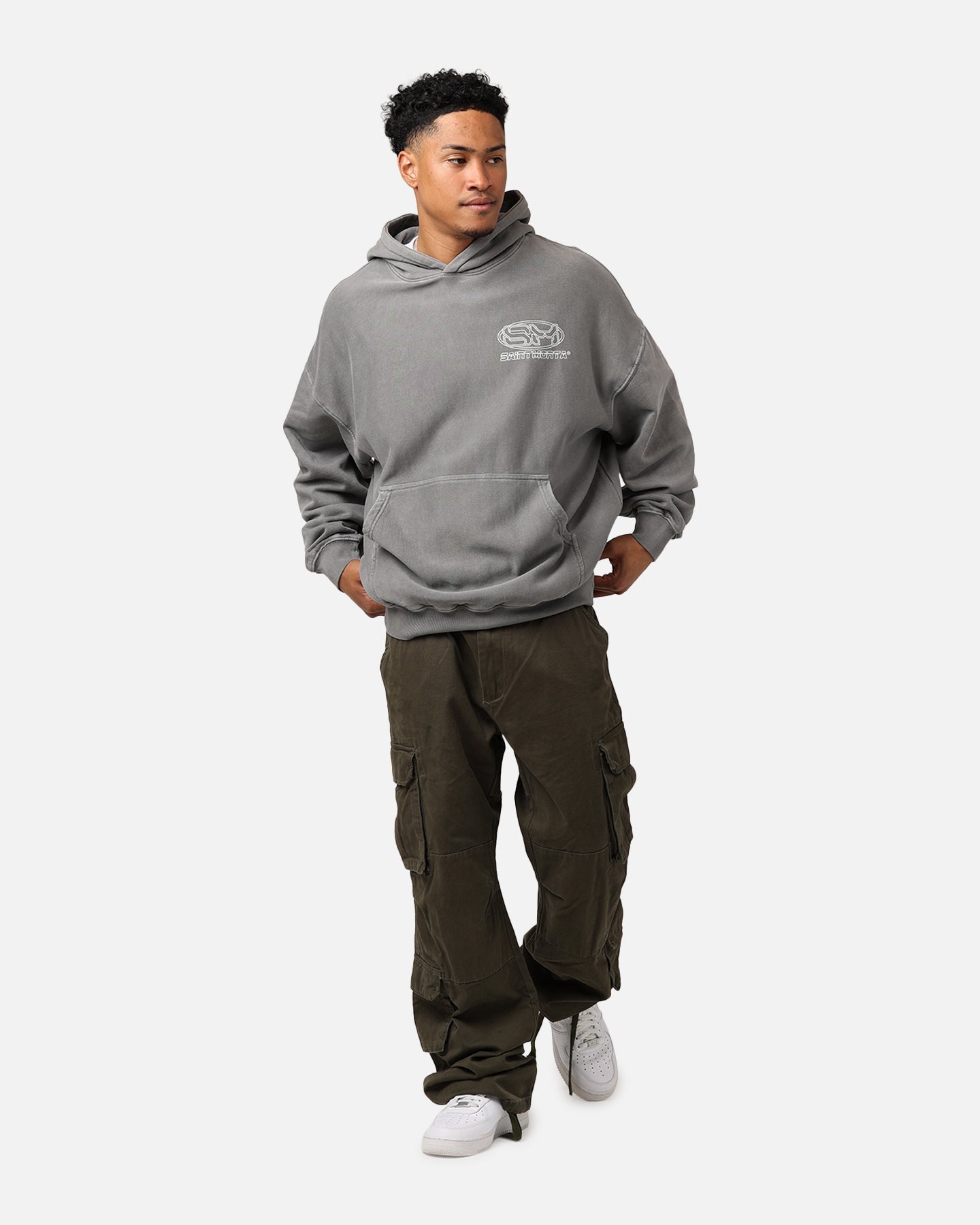 Saint Morta Rage Motors Premium Hoodie Washed Charcoal
