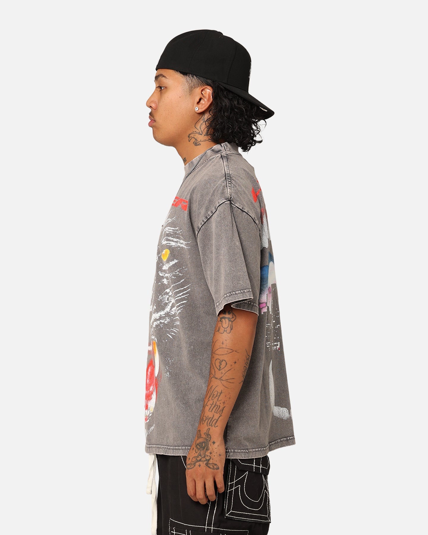 Loiter Urban Beast Vintage T-Shirt Charcoal