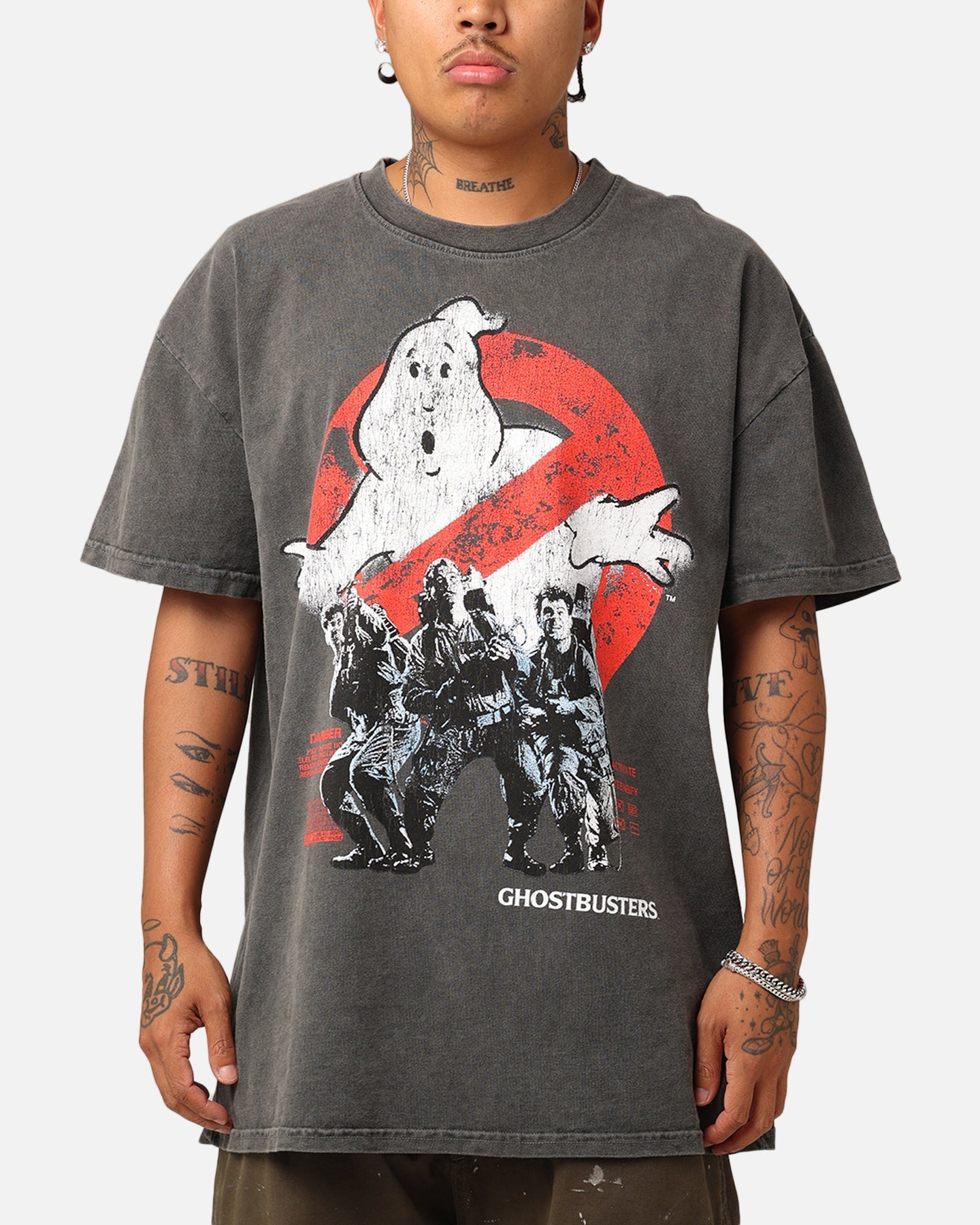 73Studio X Ghostbusters Heavyweight T-Shirt Black Wash