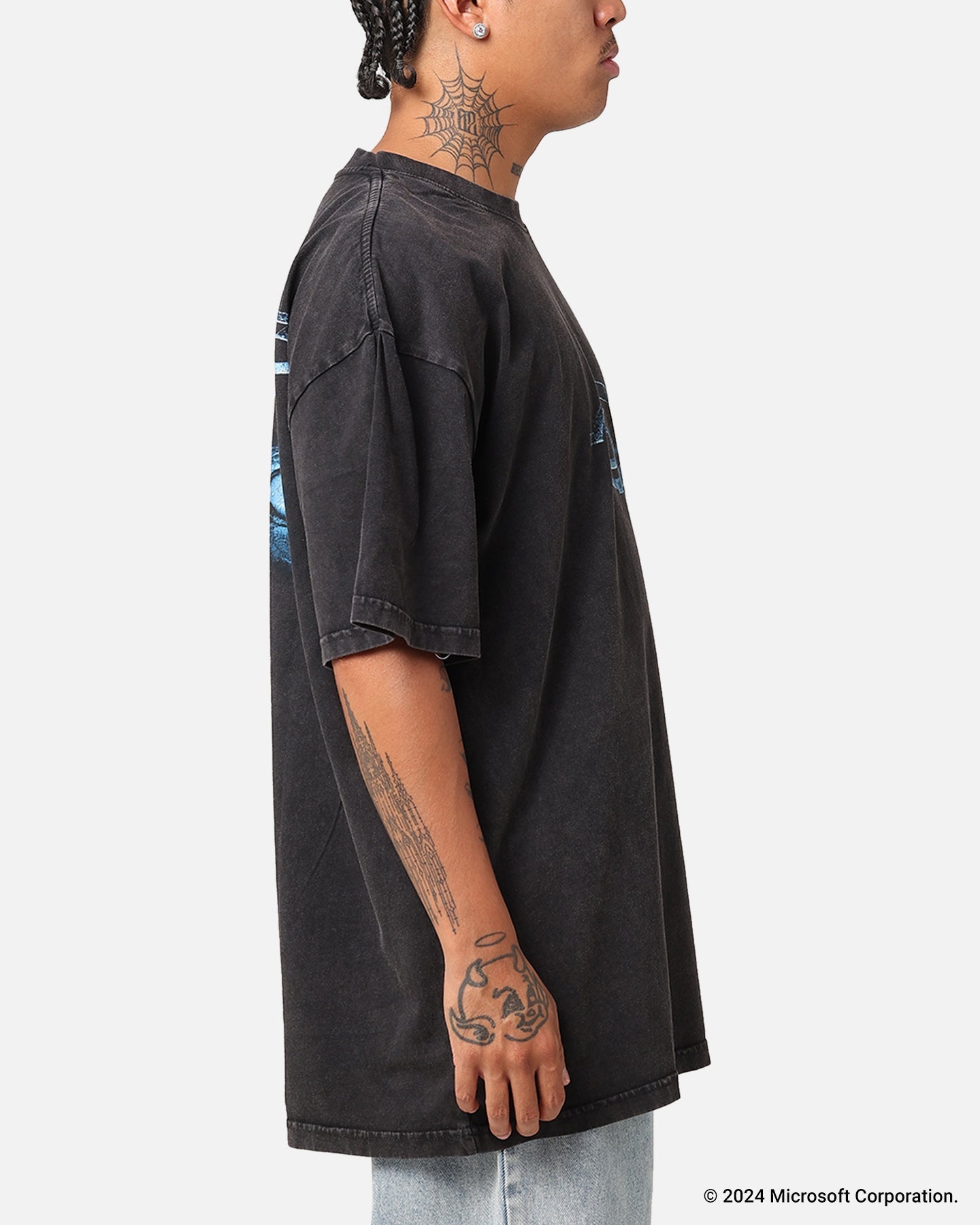 73Studio X Halo Halo 3 Vintage T-Shirt Black Acidwash