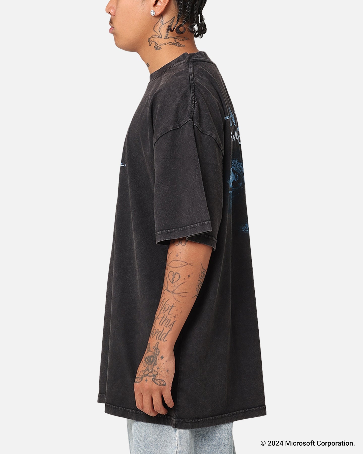 73Studio X Halo Halo 3 Vintage T-Shirt Black Acidwash