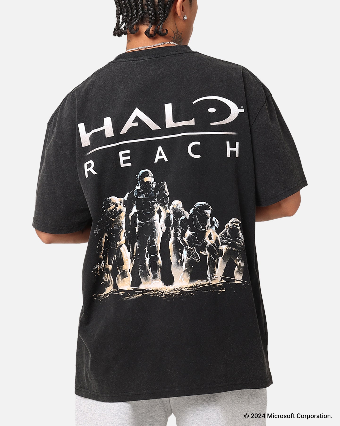 73Studio X Halo Halo Reach Vintage T-Shirt Black Acidwash