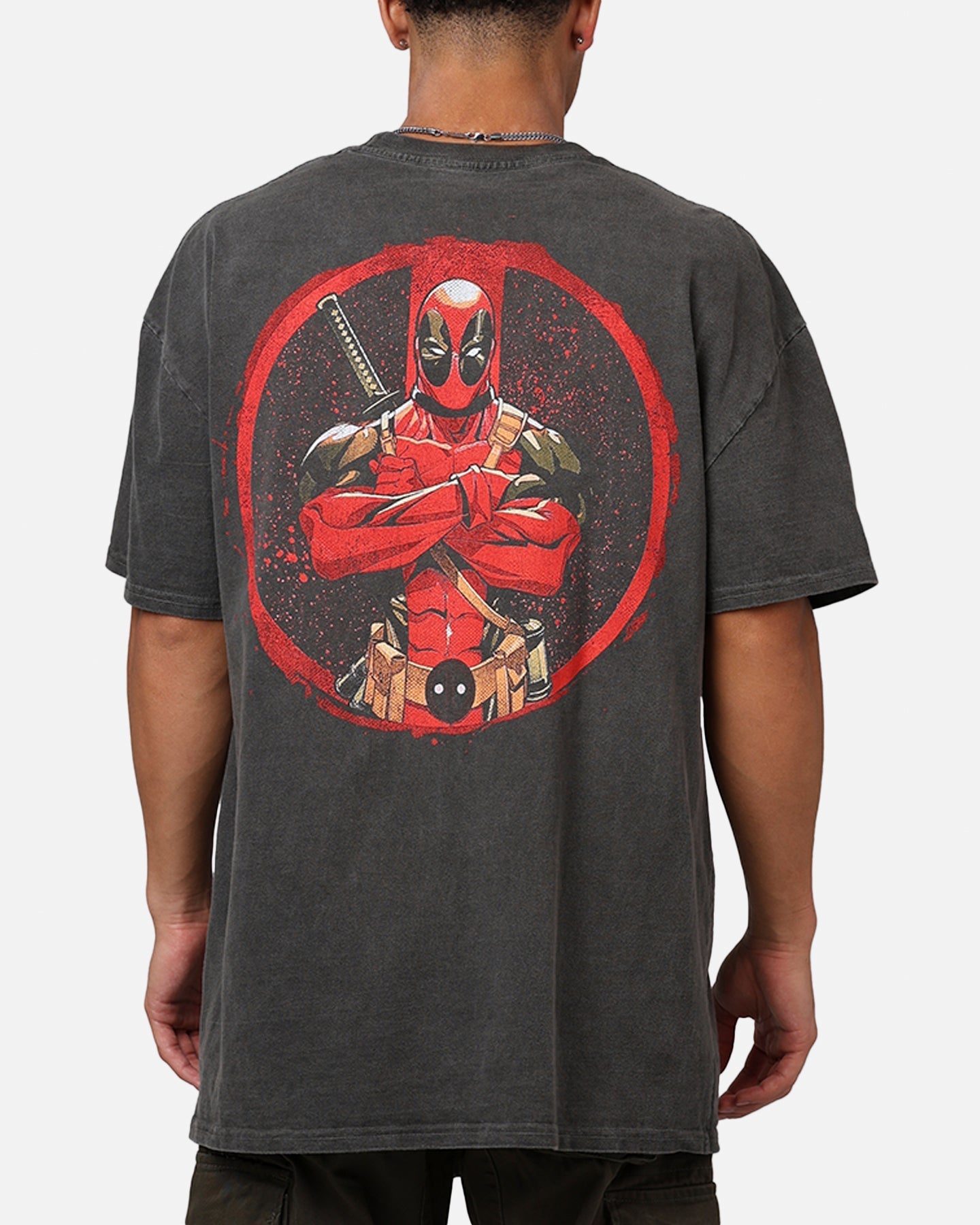 73Studio Marvel Deadpool Comic Heavyweight T-Shirt Black Wash