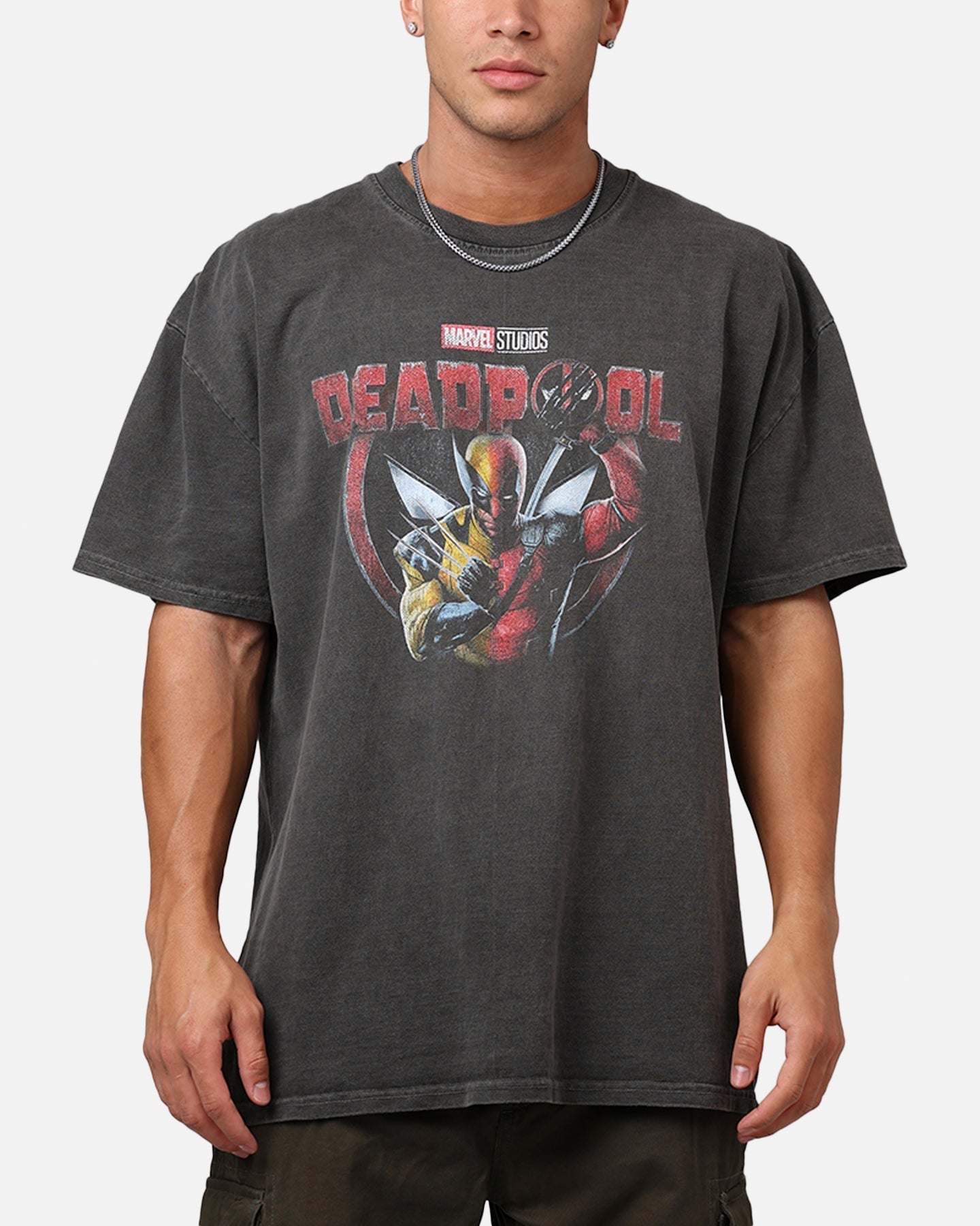 73Studio Marvel Deadpool Poster Heavyweight T-Shirt Black Wash