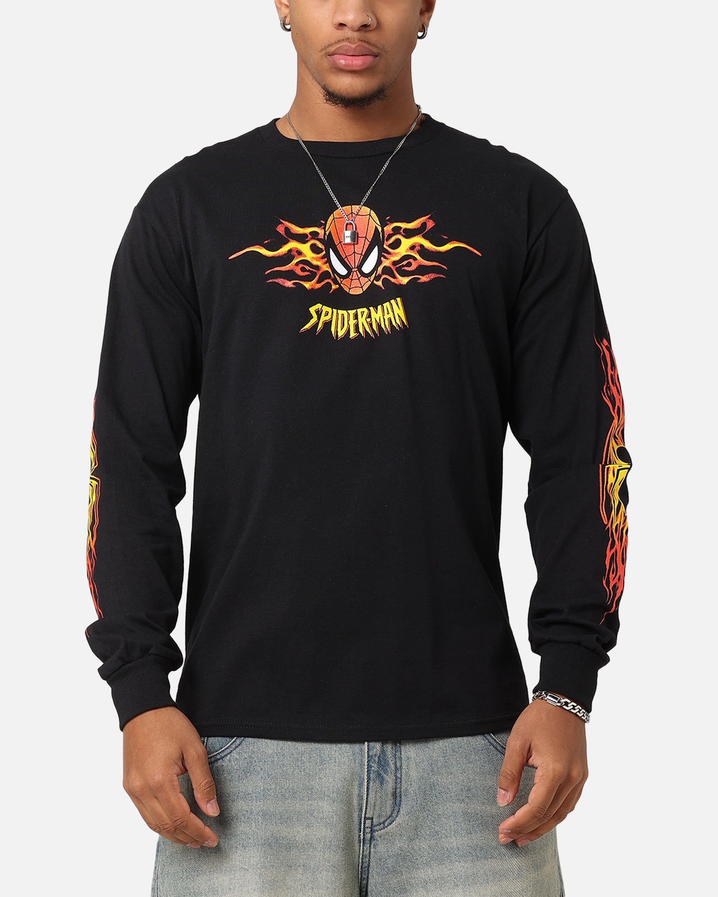 73Studio Marvel Spider-Man Y2K Spidey Long Sleeve T-Shirt Black