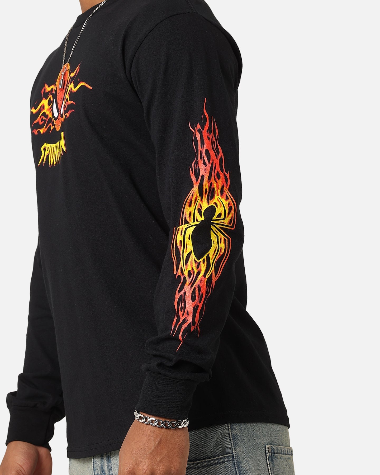 73Studio Marvel Spider-Man Y2K Spidey Long Sleeve T-Shirt Black