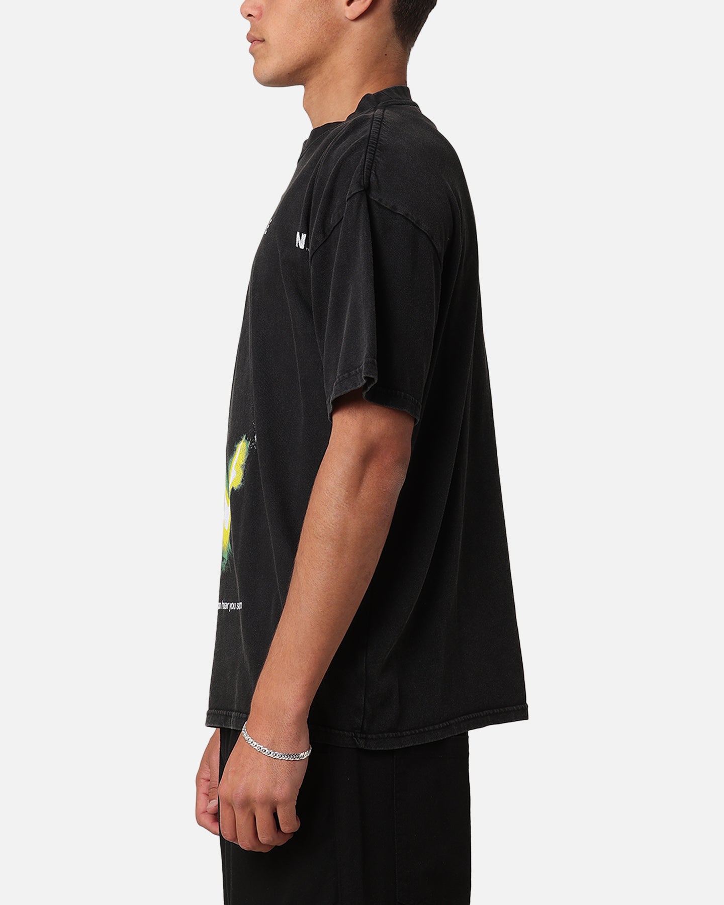 73Studio Alien Classic Vintage T-Shirt Black Acidwash