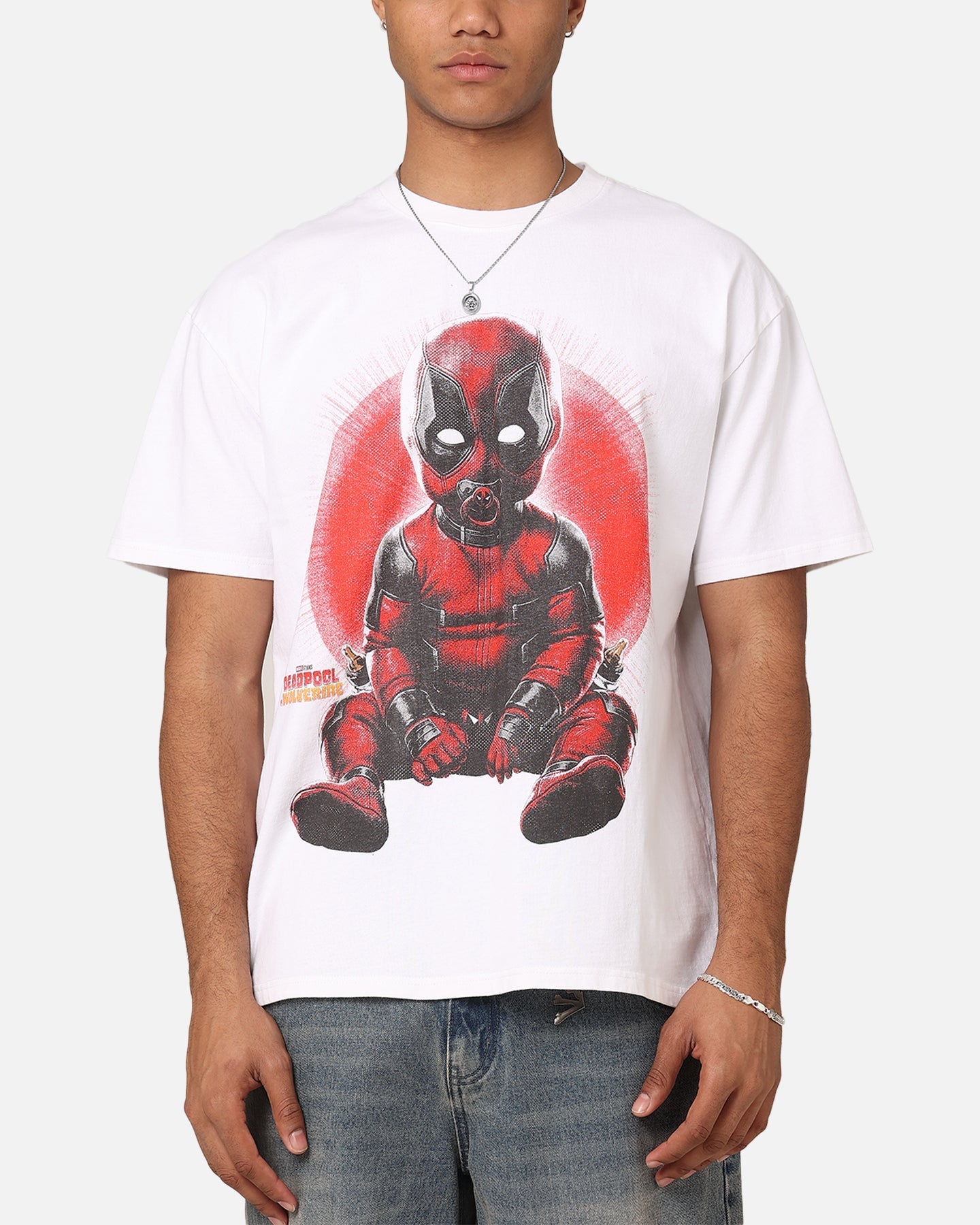 73Studio Marvel Deadpool Babypool Vintage T-Shirt White