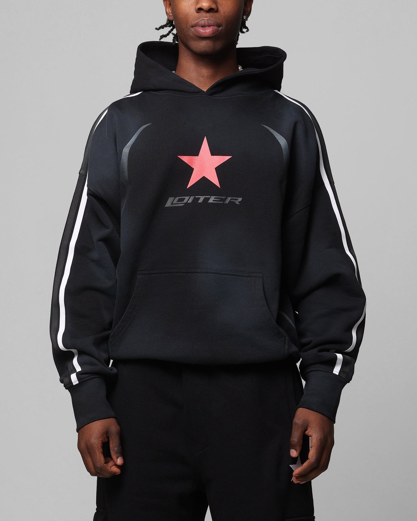 Loiter Trackstar Hoodie Washed Black