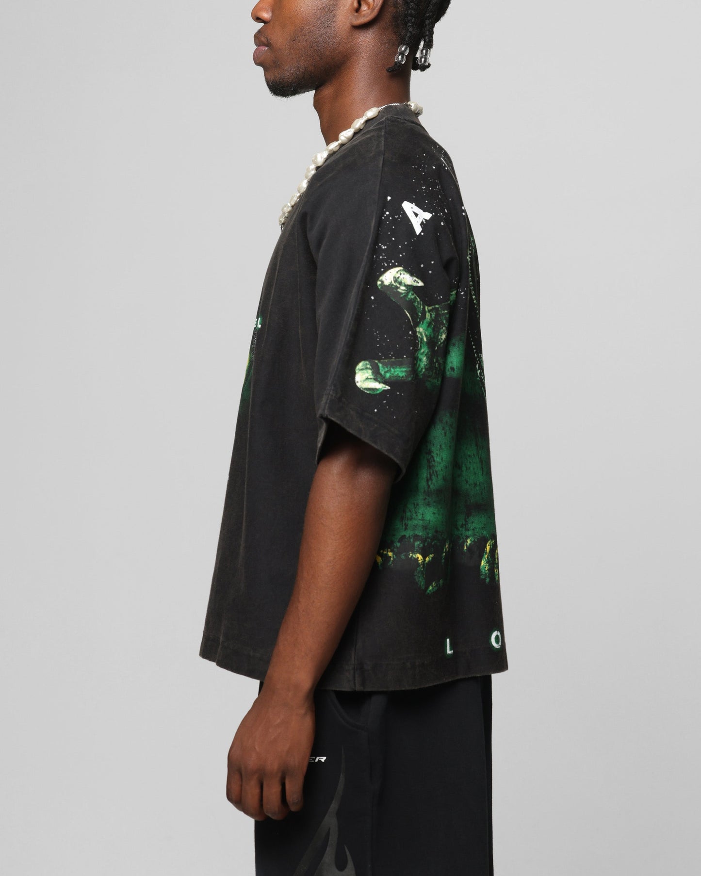 Loiter Alien Boxy T-Shirt Washed Black