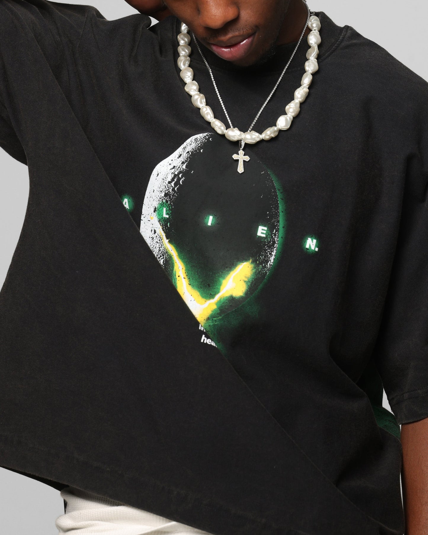 Loiter Alien Boxy T-Shirt Washed Black