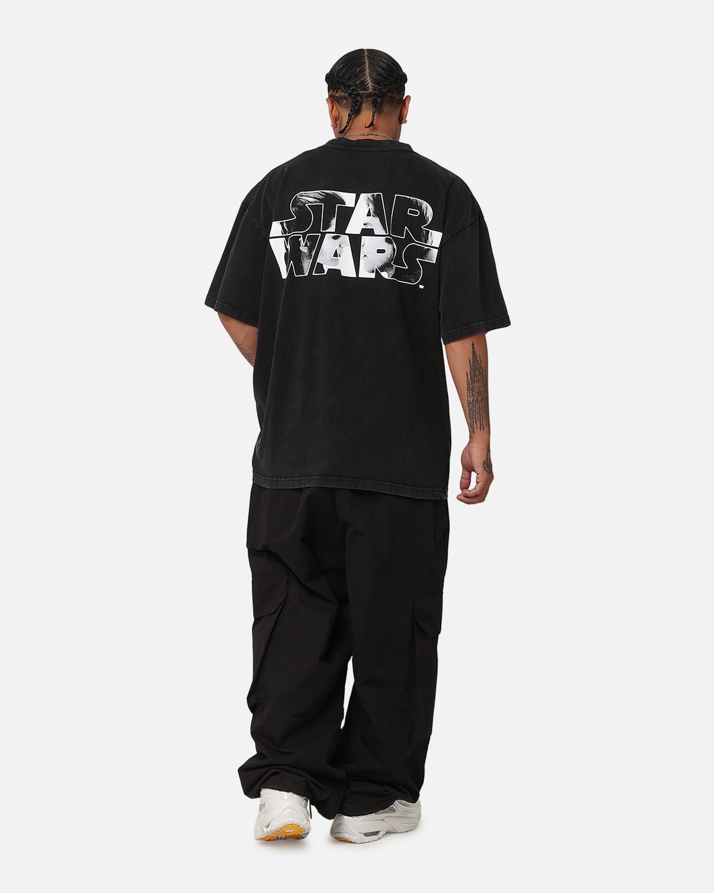 Star Wars Princess Leia Vintage T-Shirt Black Acidwash