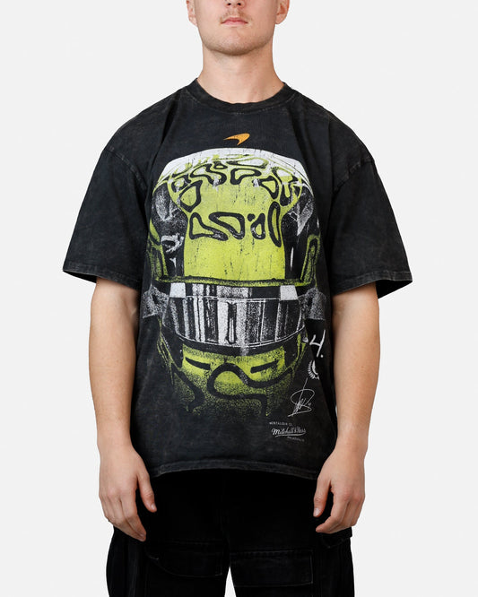 Culture Kings X Mclaren Lando Norris 'Vegas Grand Prix 2024' Helmet T-Shirt Black Acidwash