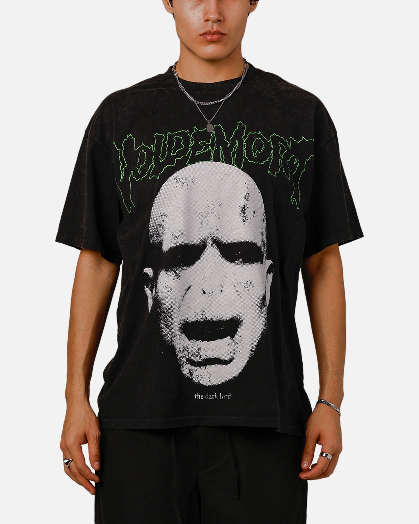 73Studio X Harry Potter Lord Voldemort Vintage T-Shirt Black Acidwash