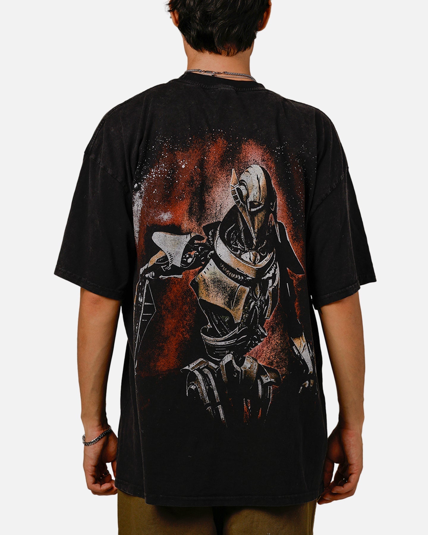 73Studio Star Wars Grevious Vintage T-Shirt Black Acidwash