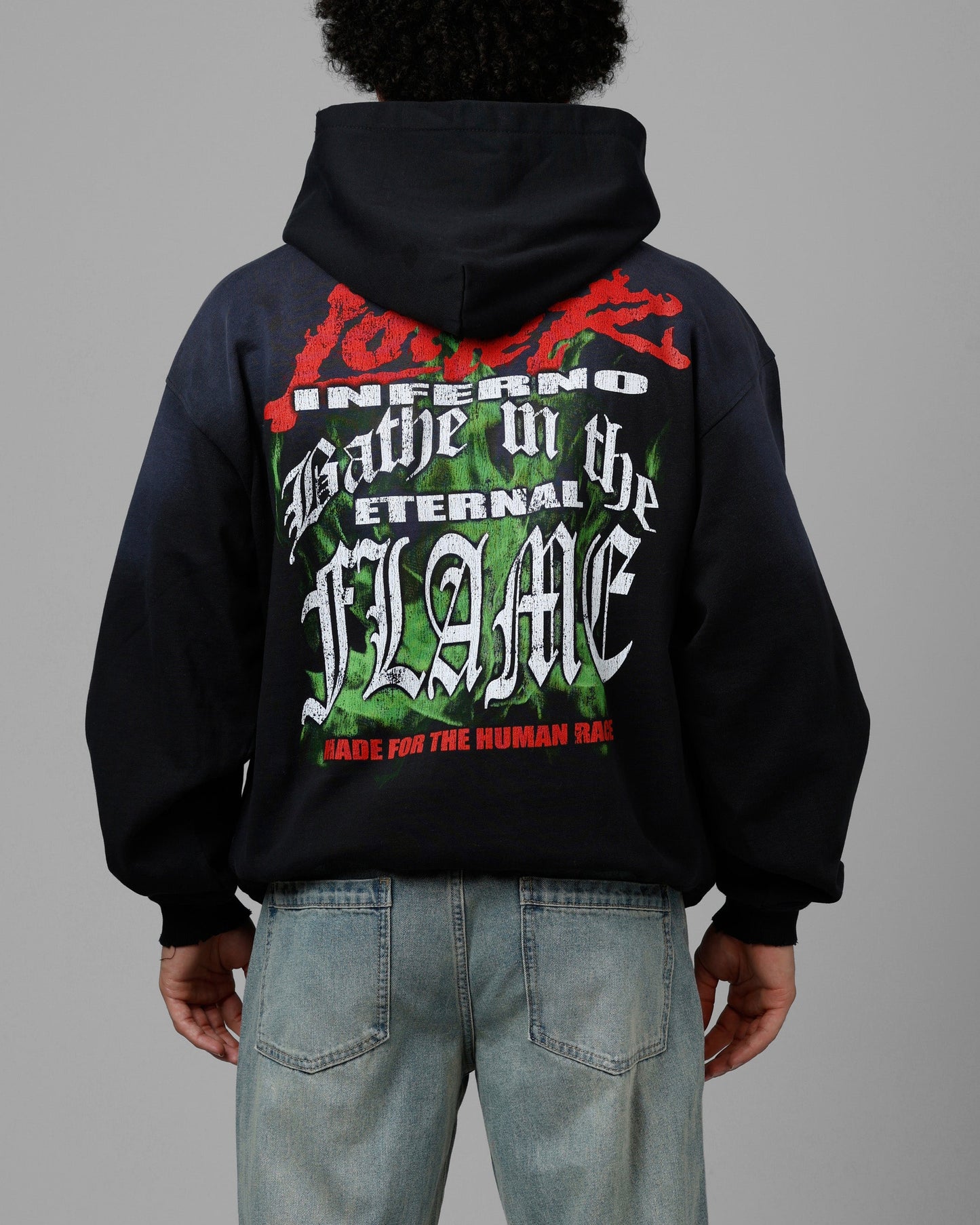Loiter Inferno Zip Hoodie Vintage Black