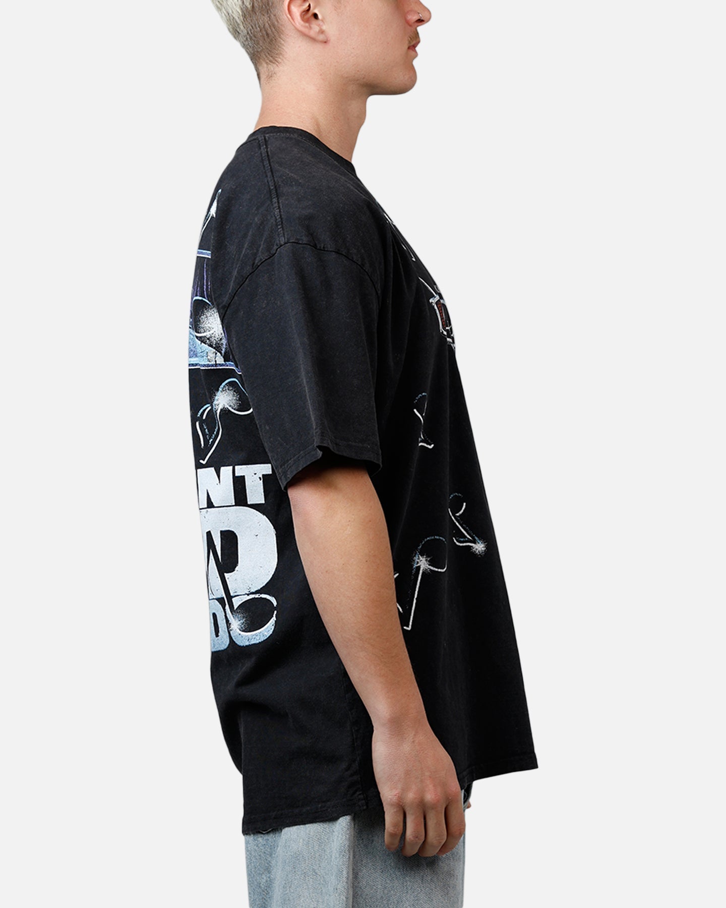 73Studio Disney And Pixar Cars DJ Vintage T-Shirt Black Acidwash