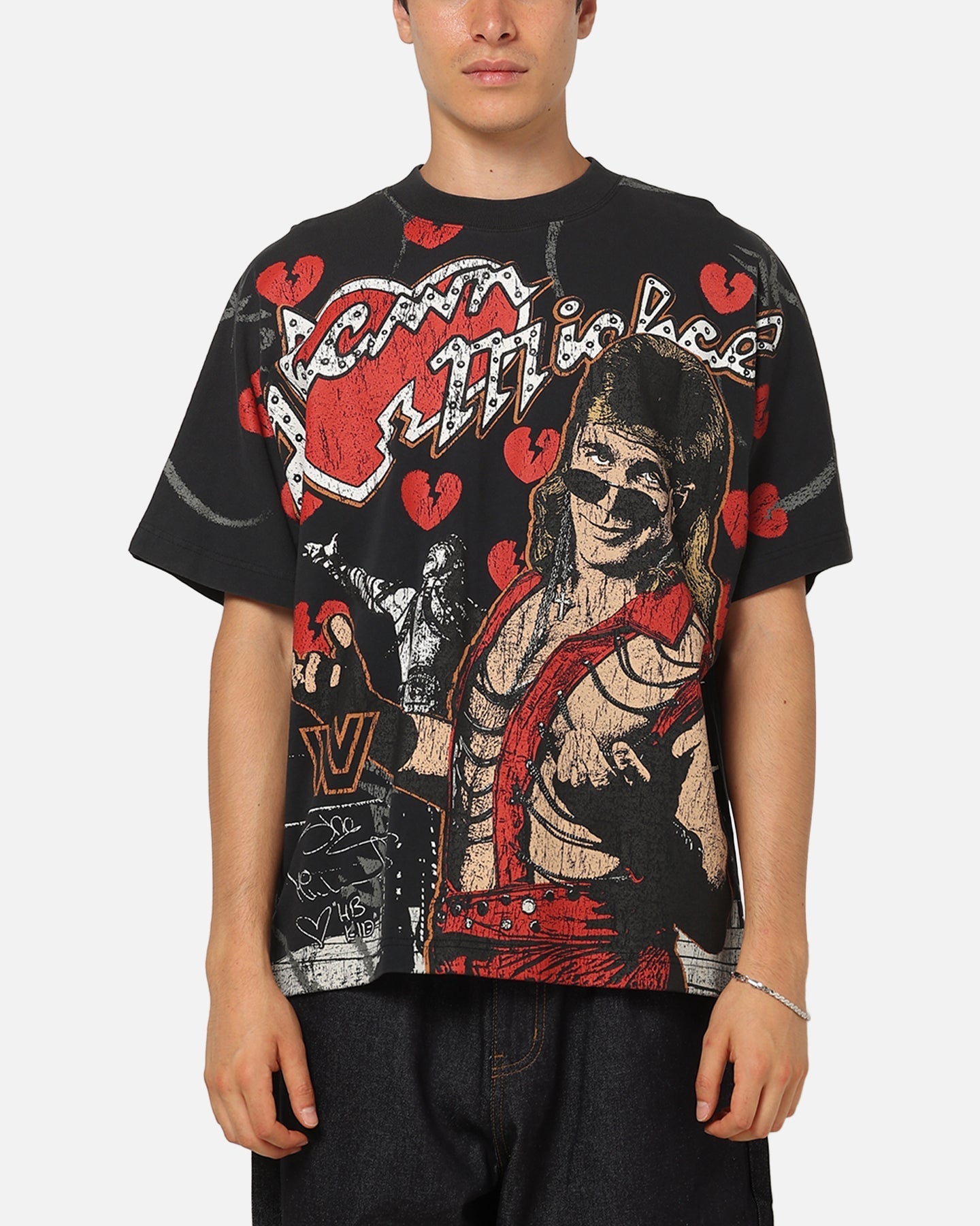 Culture Kings X WWE Shawn Michaels All Over Print T-Shirt Black