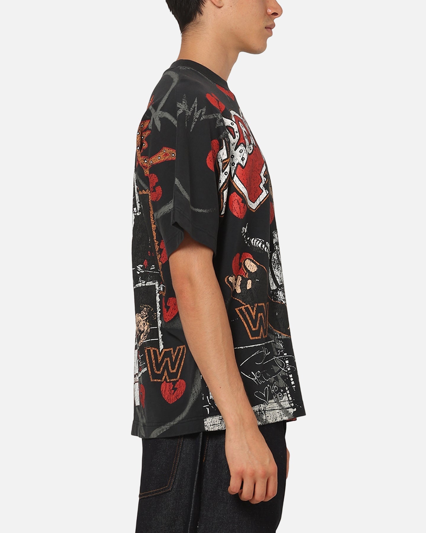 Culture Kings X WWE Shawn Michaels All Over Print T-Shirt Black