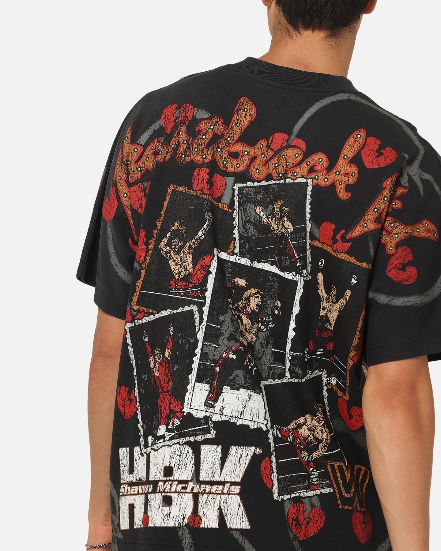 Culture Kings X WWE Shawn Michaels All Over Print T-Shirt Black