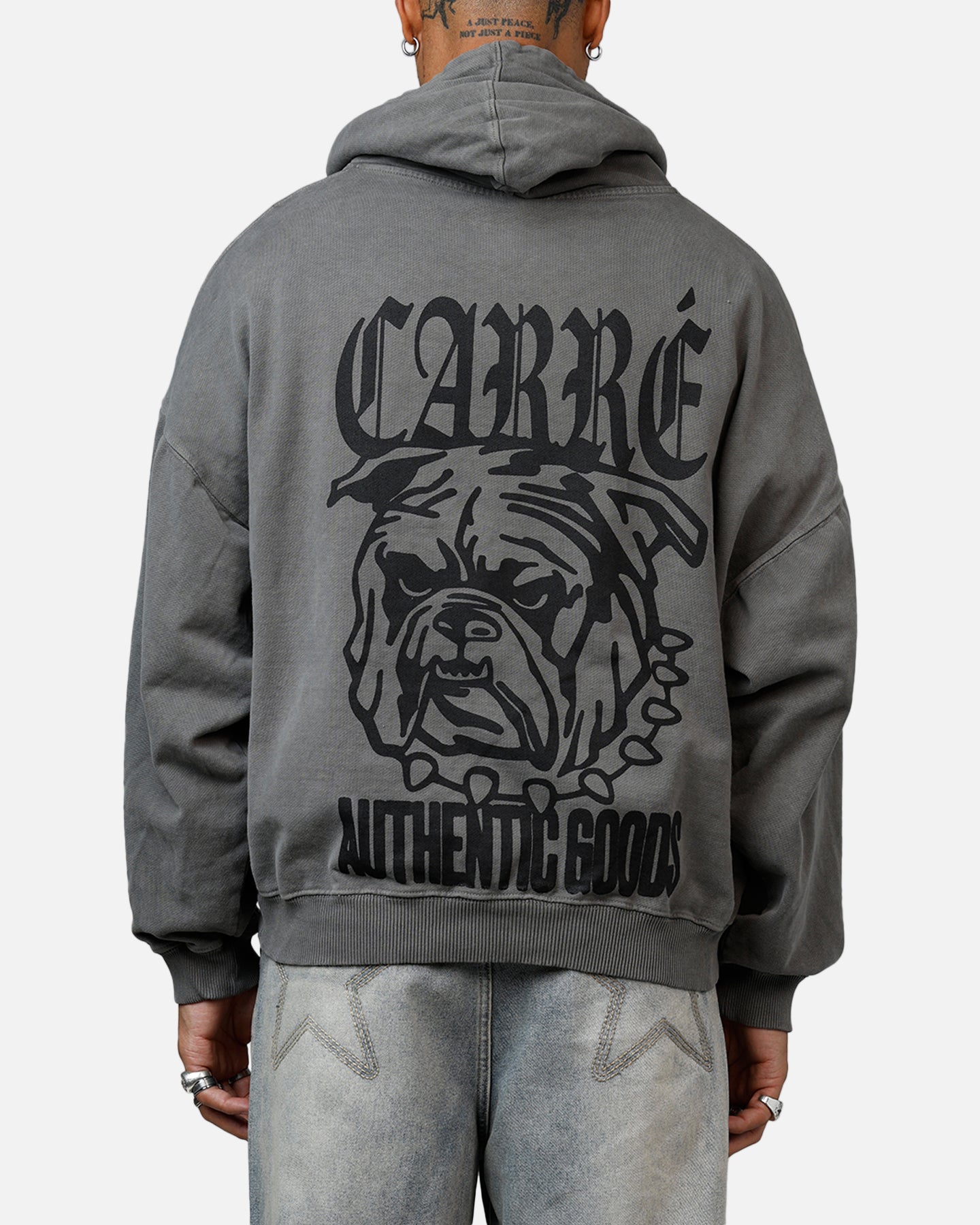 Carre Bulldog Premium Hoodie Washed Charcoal