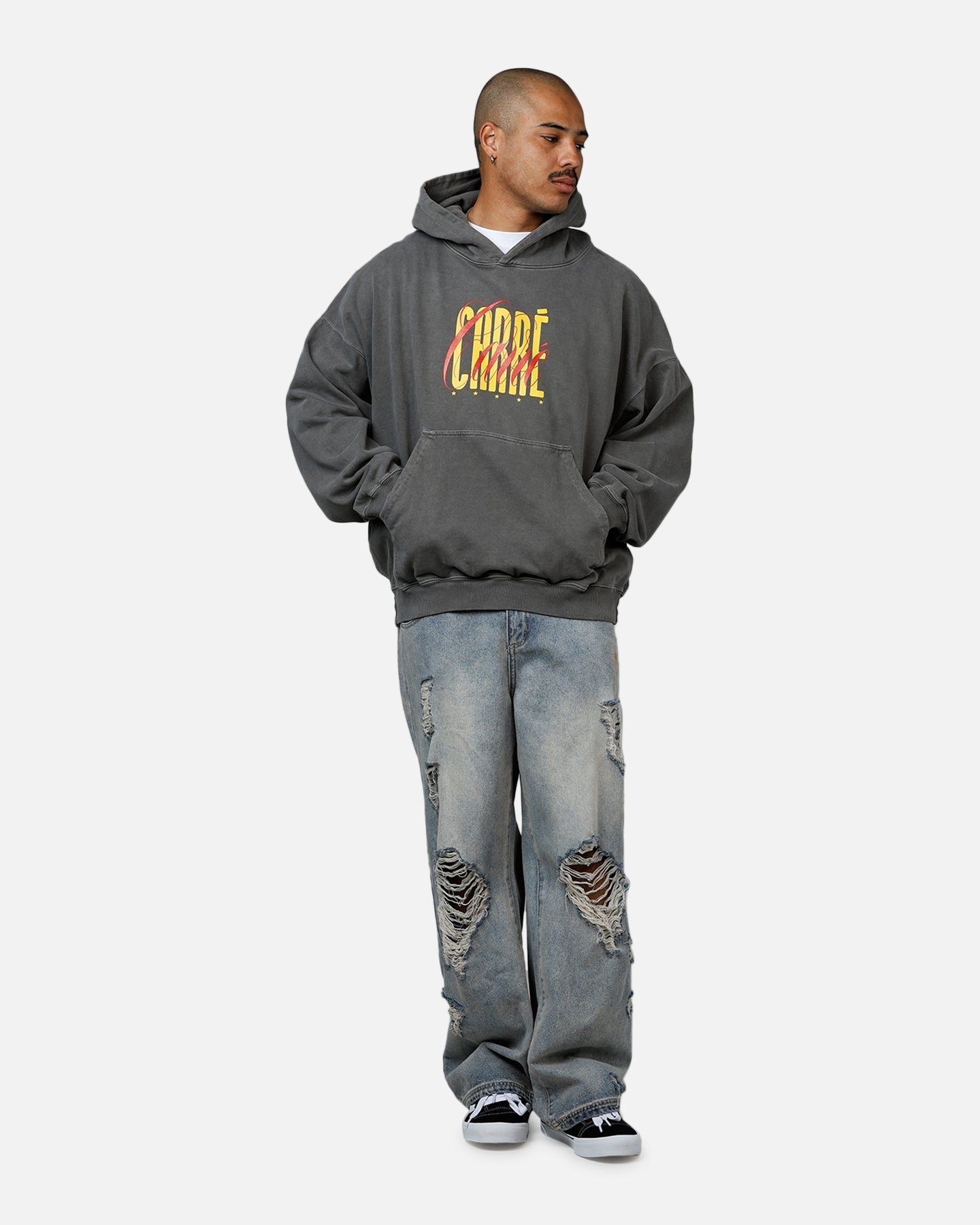 Carre Golden Scale Premium Hoodie Washed Charcoal