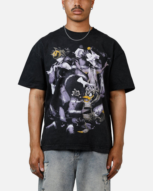 73Studio Disney Kingdom Hearts Halloween Town Heavyweight T-Shirt Black Acidwash