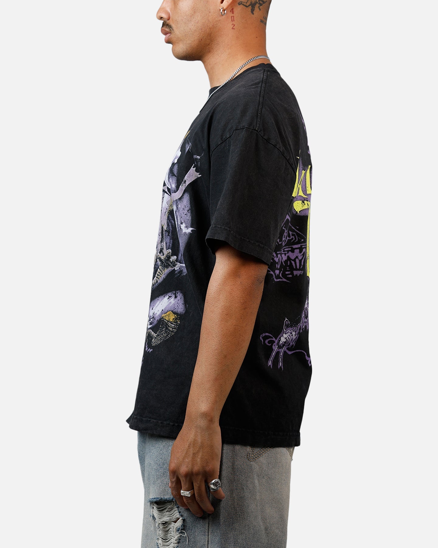 73Studio Disney Kingdom Hearts Halloween Town Heavyweight T-Shirt Black Acidwash