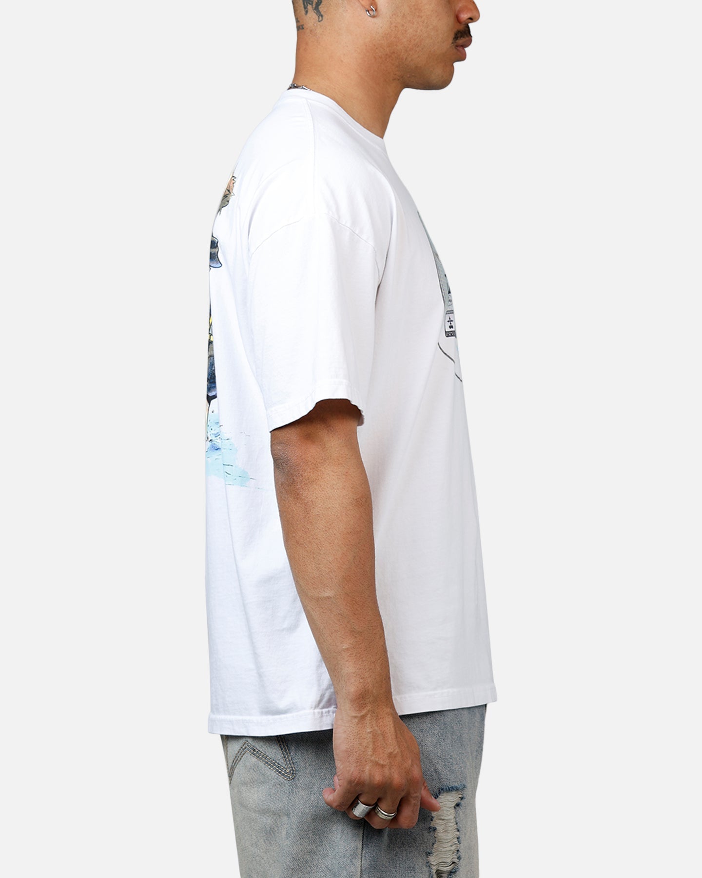 73Studio Disney Kingdom Hearts Disc Heavyweight T-Shirt White