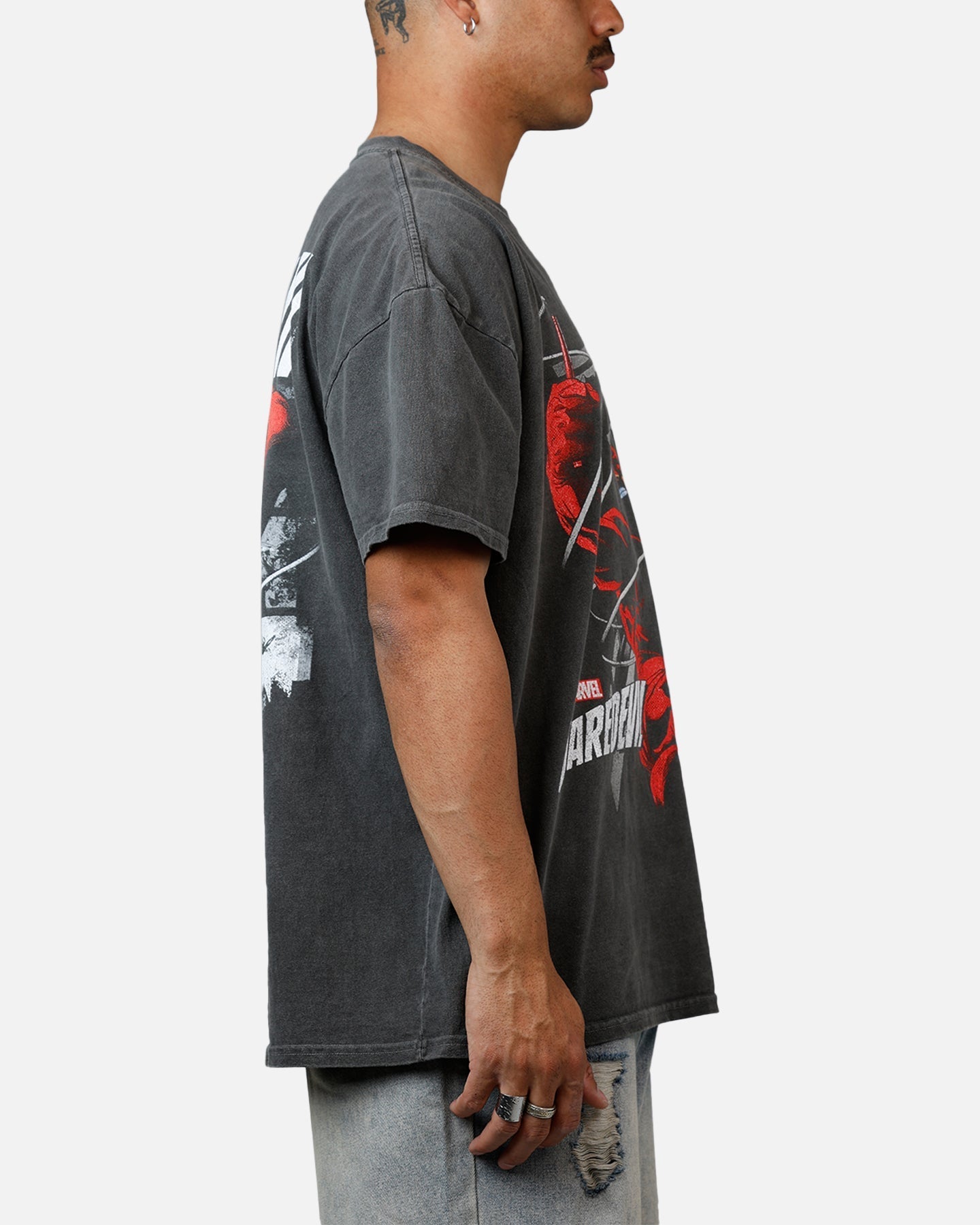 73Studio Marvel Daredevil Poster Heavyweight T-Shirt Black Wash