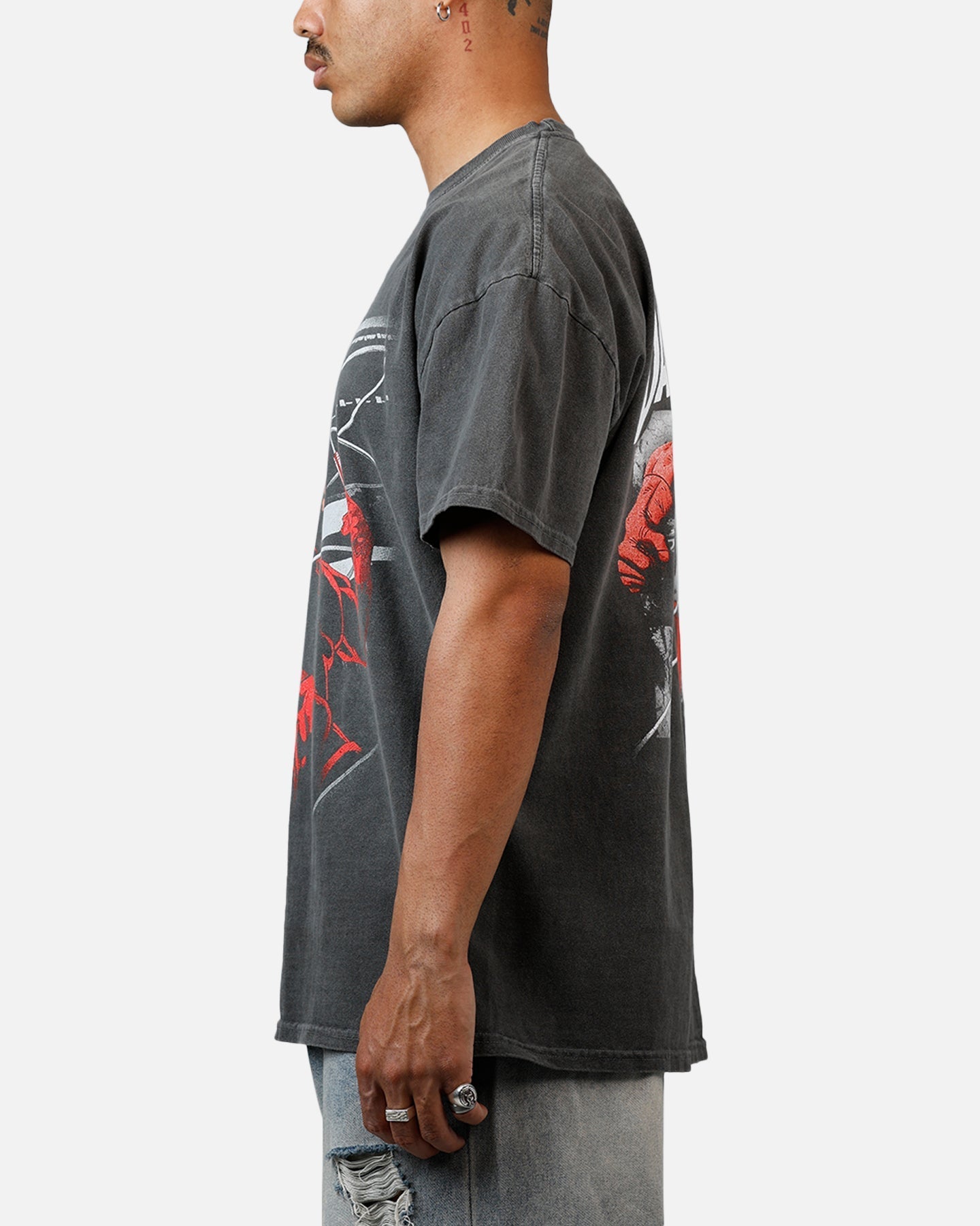 73Studio Marvel Daredevil Poster Heavyweight T-Shirt Black Wash
