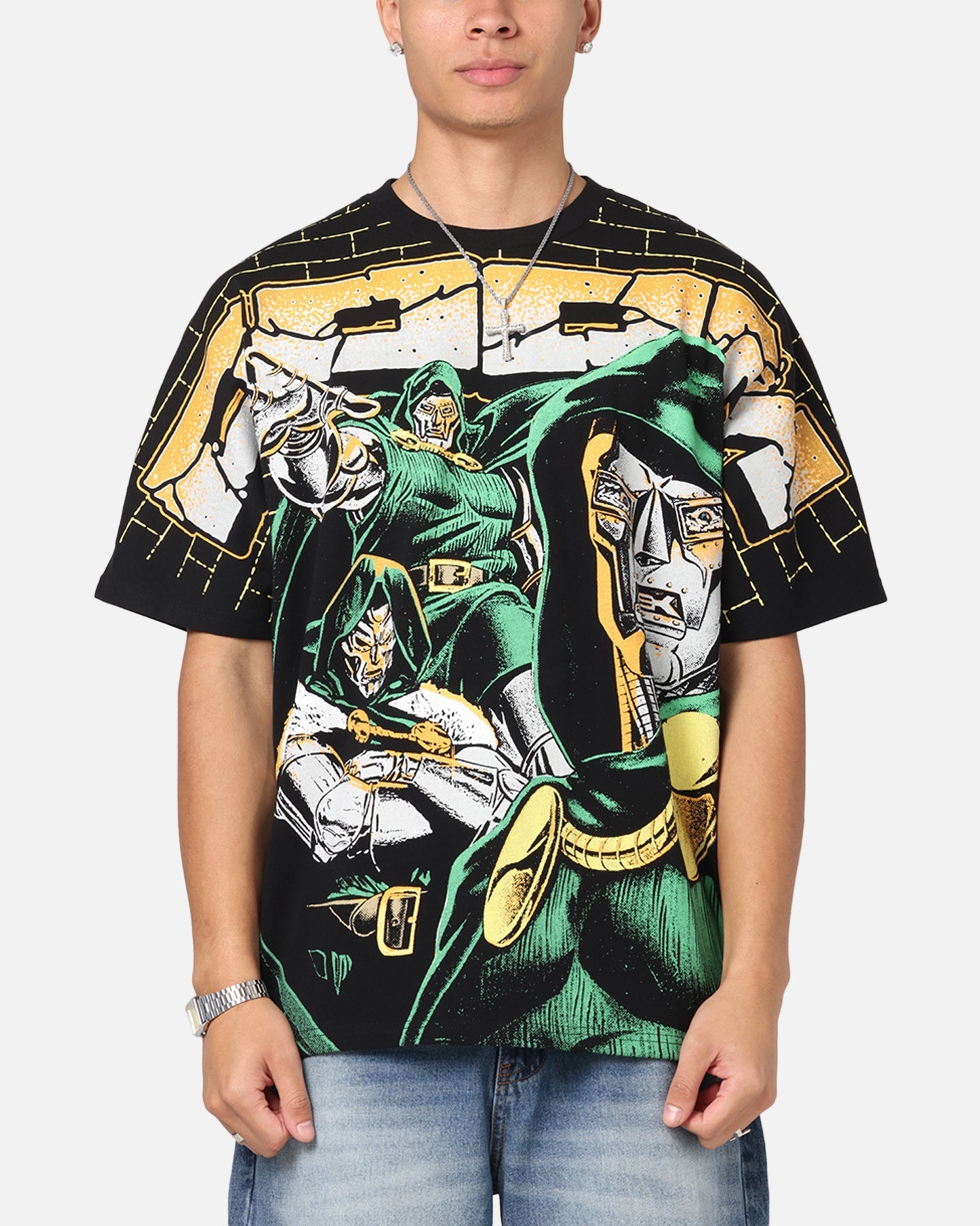73Studio Marvel Doctor Doom All Over Print T-Shirt Black