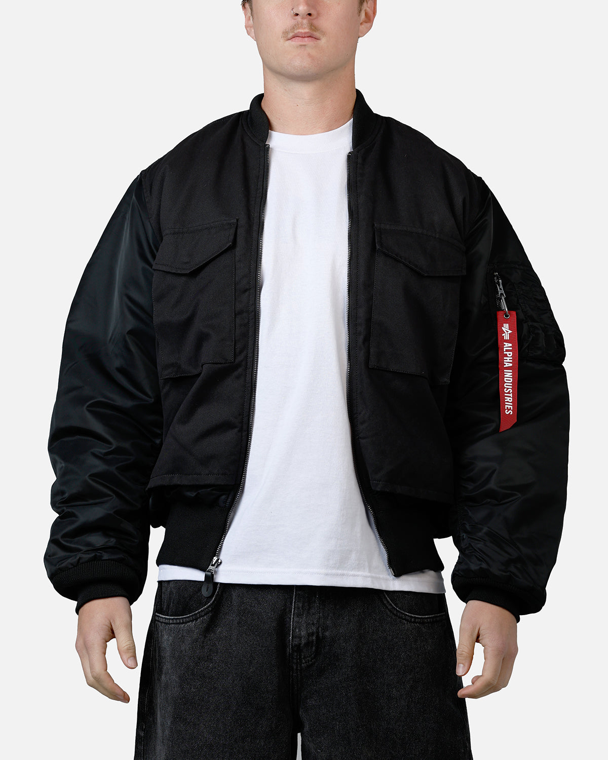 Alpha Industries MA-1 Mixed Cotton Jacket Black