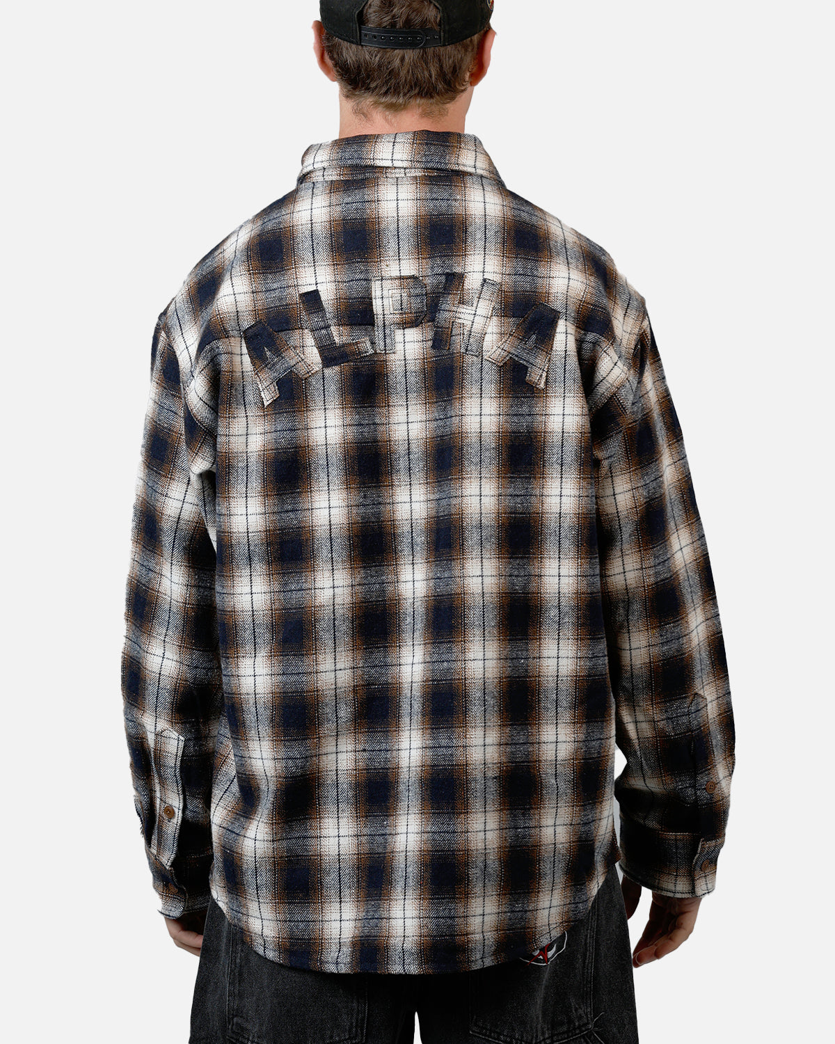 Alpha Industries Unfrm Flannel Button Up Shirt Rust