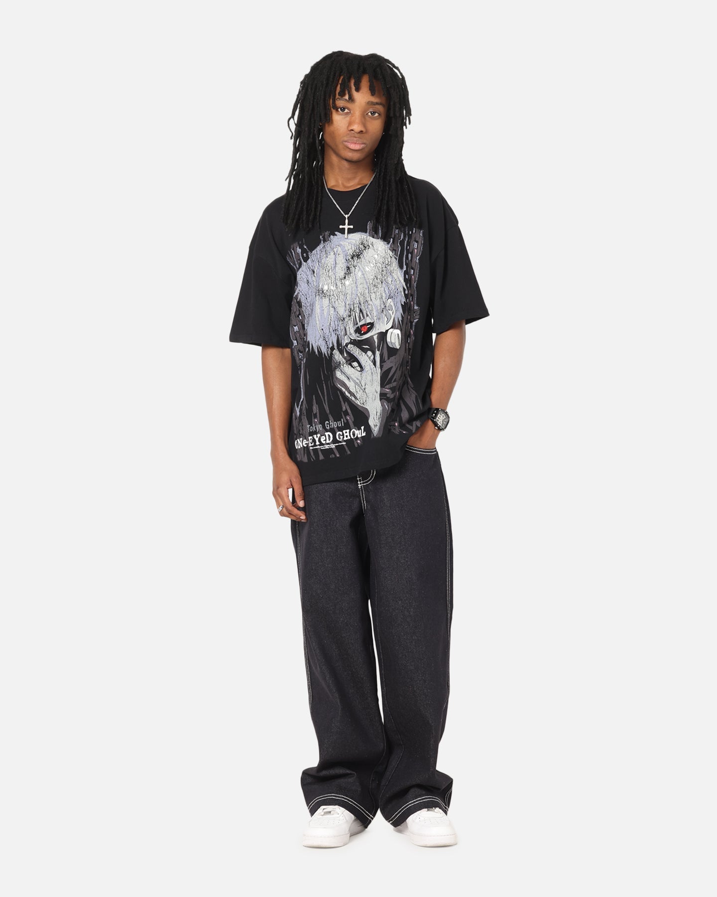 73Studio X Tokyo Ghoul One Eyed Ghoul Vintage T-Shirt Black