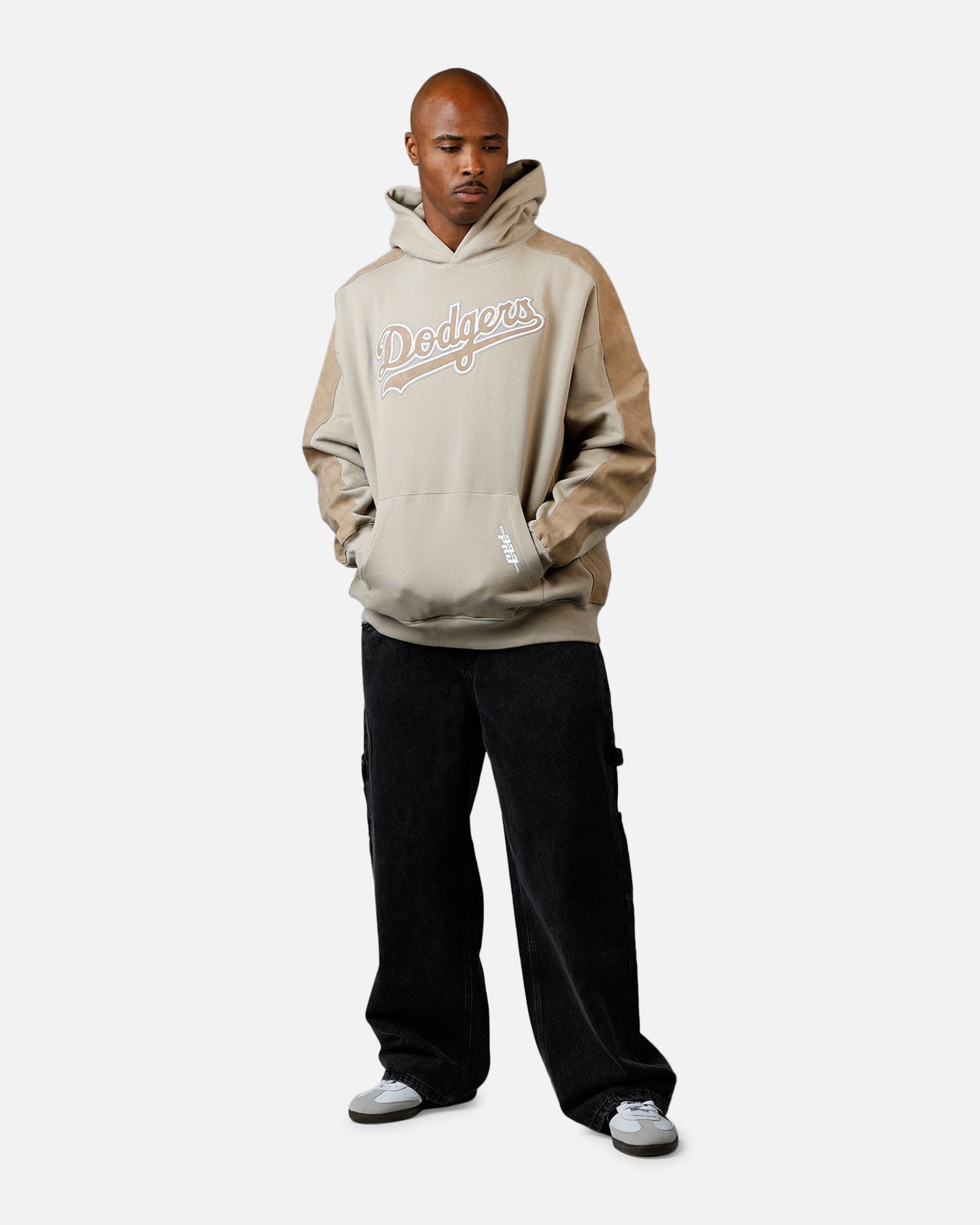 Pro Standard Los Angeles Dodgers Panel Hoodie Tan
