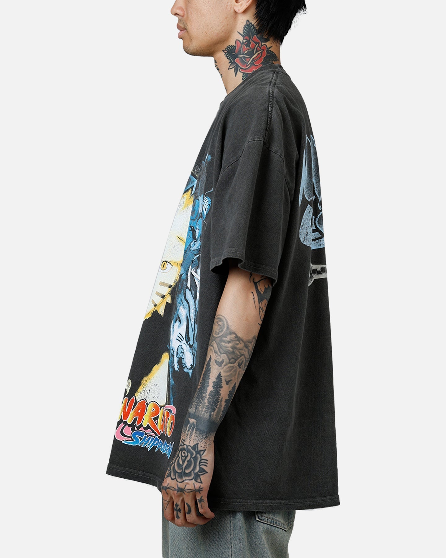 73Studio X Naruto Naruto Shippuden Heavyweight T-Shirt Black Wash
