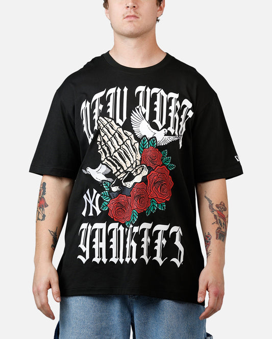 New Era New York Yankees Praying Hands T-Shirt Black