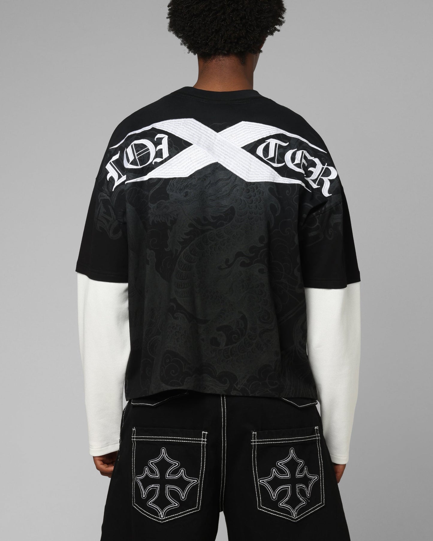 Loiter Xplicit Layered Long Sleeve T-Shirt Black