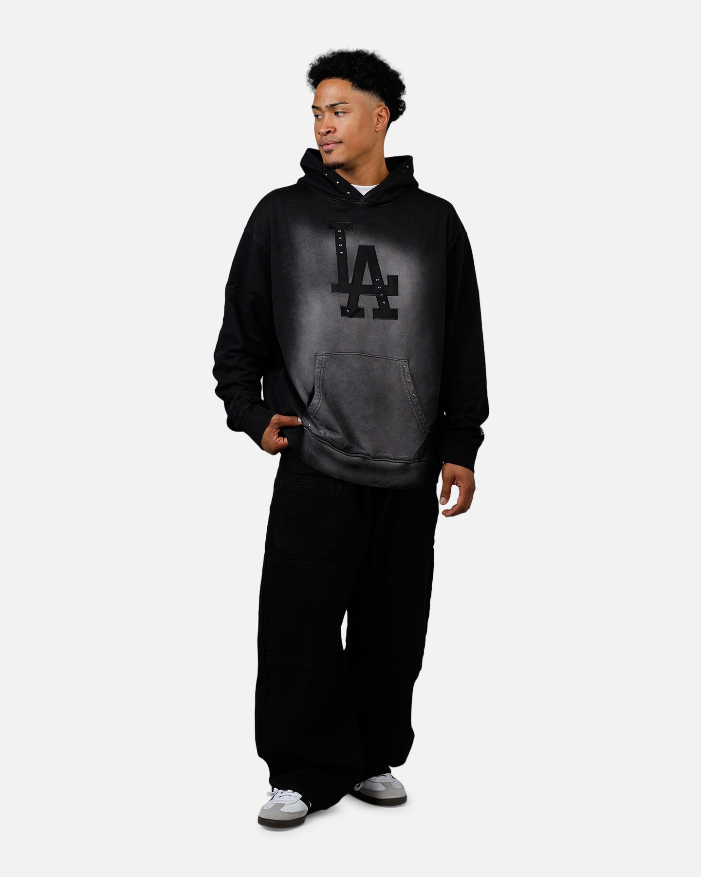New Era Los Angeles Dodgers Stud Applique Hoodie Black