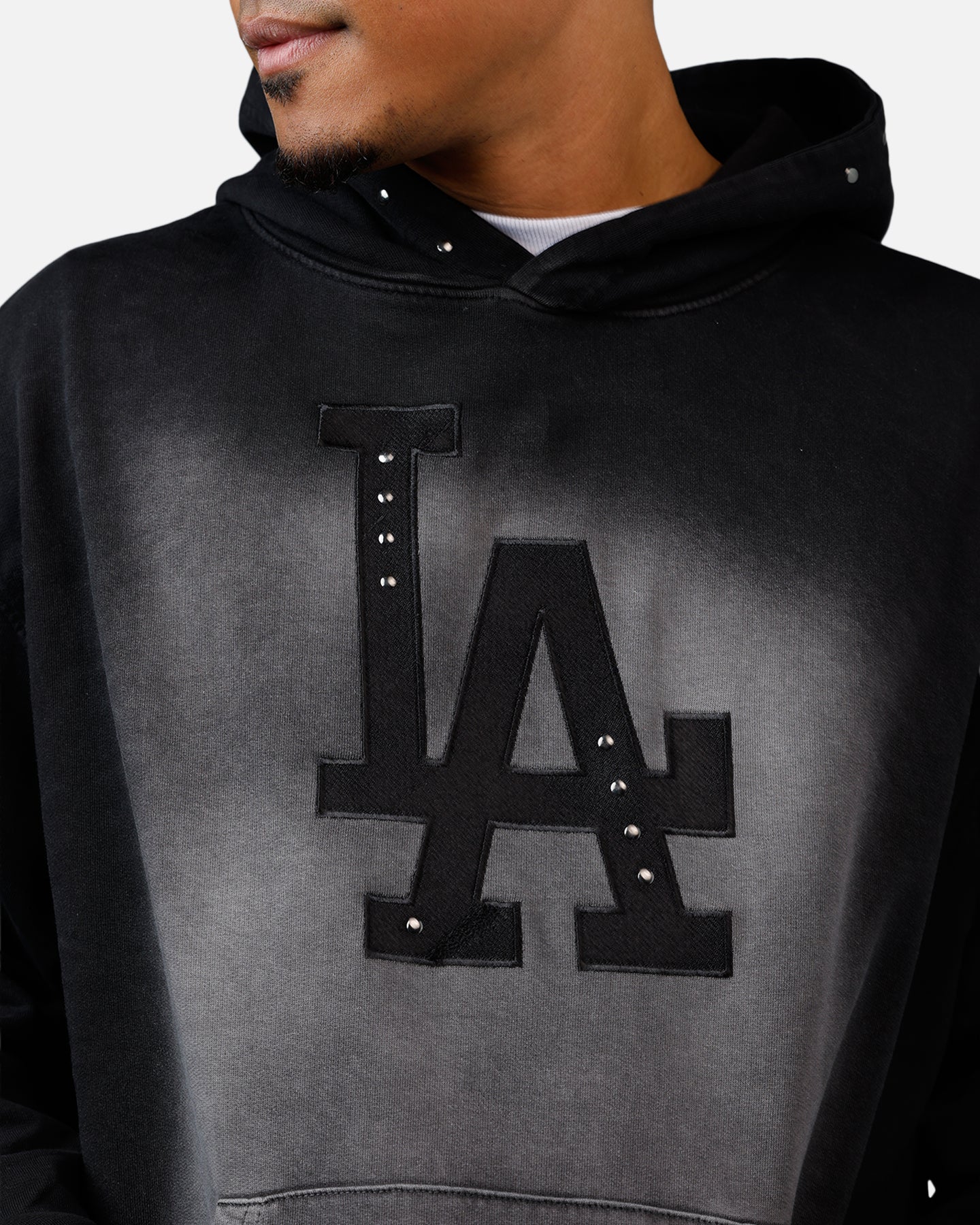 New Era Los Angeles Dodgers Stud Applique Hoodie Black