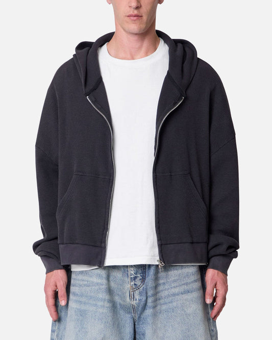 MNML Thermal Hoodie Washed Black