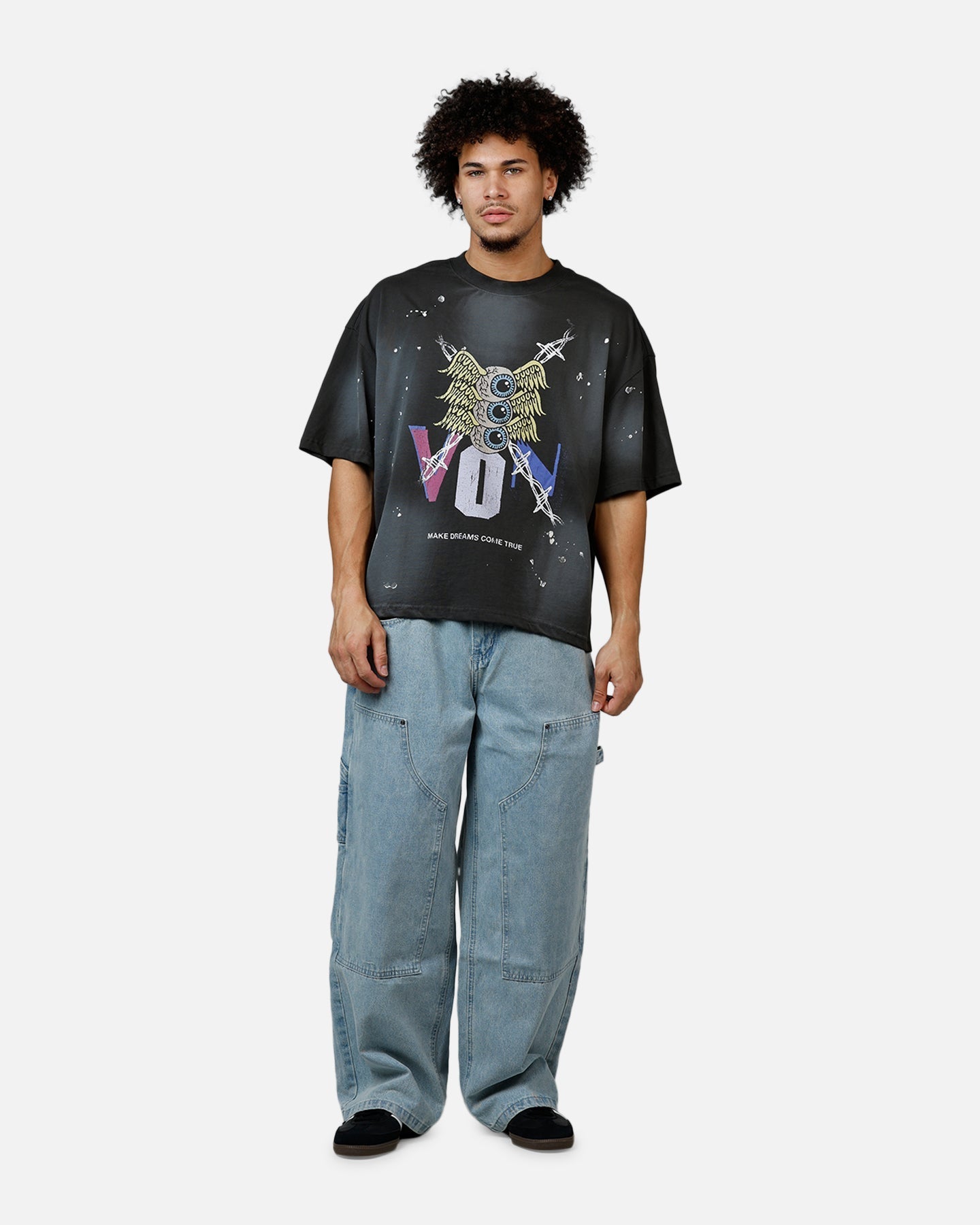 Von Dutch X Culture Kings CK T-Shirt Washed Black