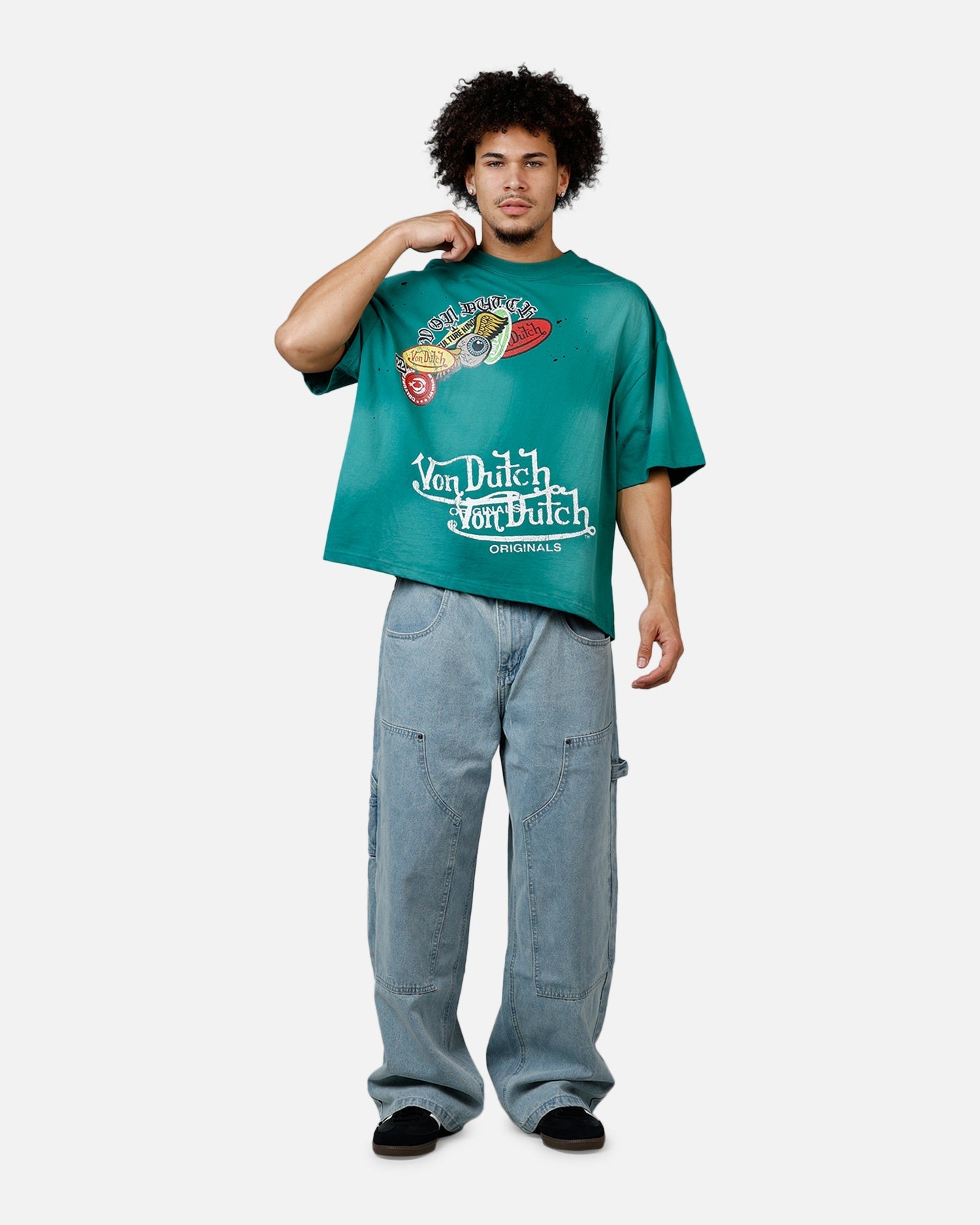 Von Dutch X Culture Kings CK T-Shirt Bottle Green