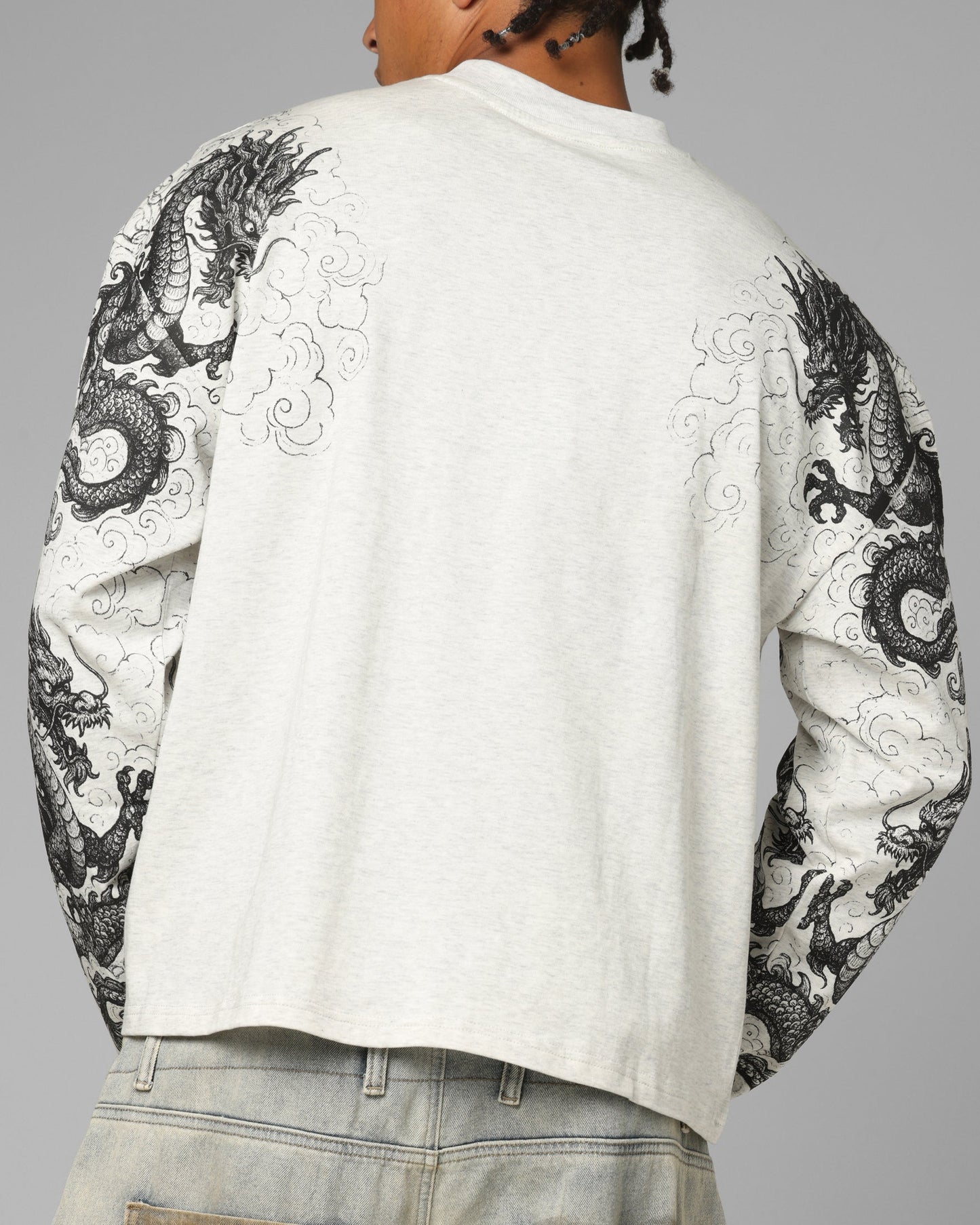 Loiter Dragon Tattoo Long Sleeve T-Shirt White