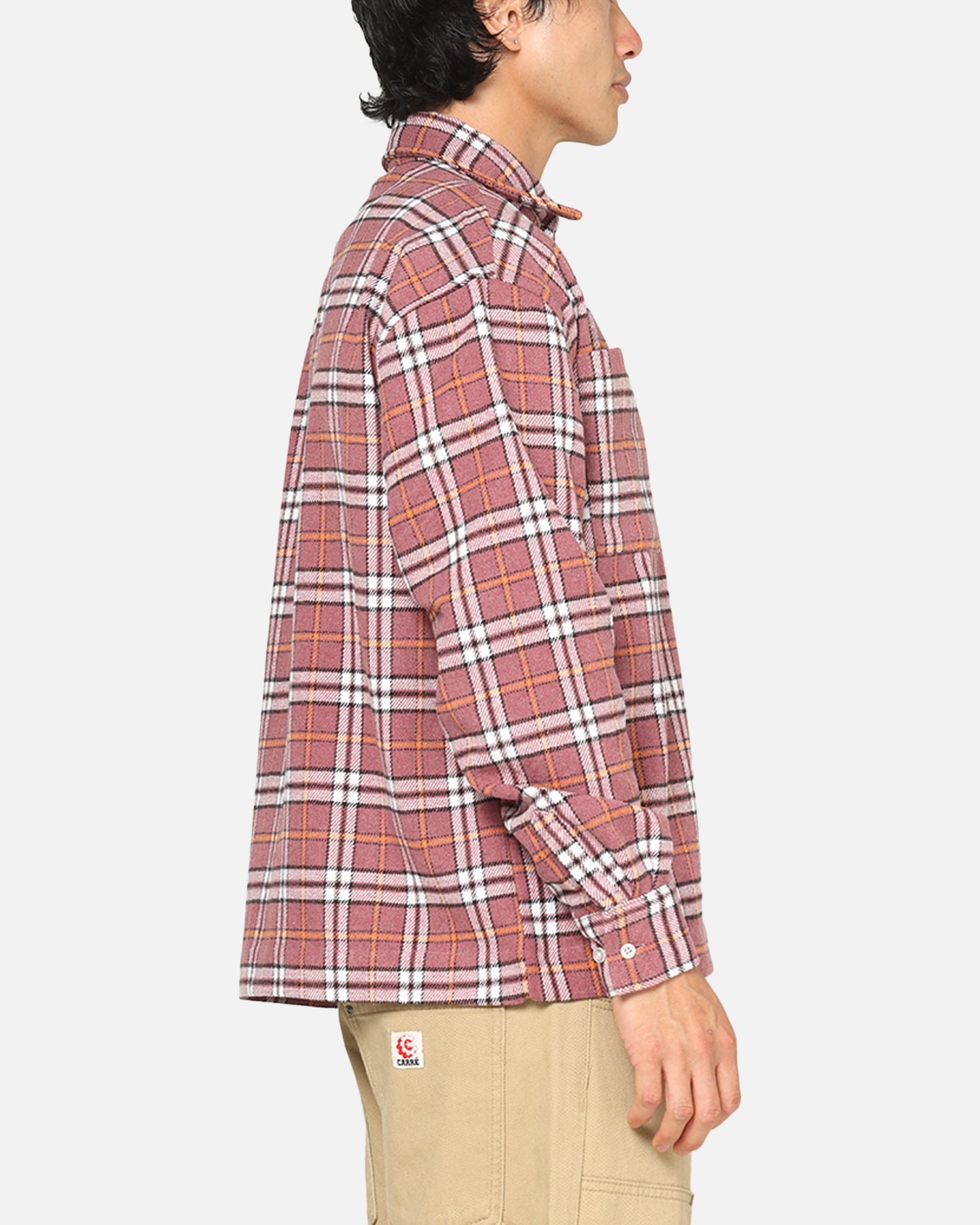 Carre Workwear Long Sleeve Button Up Shirt Pink