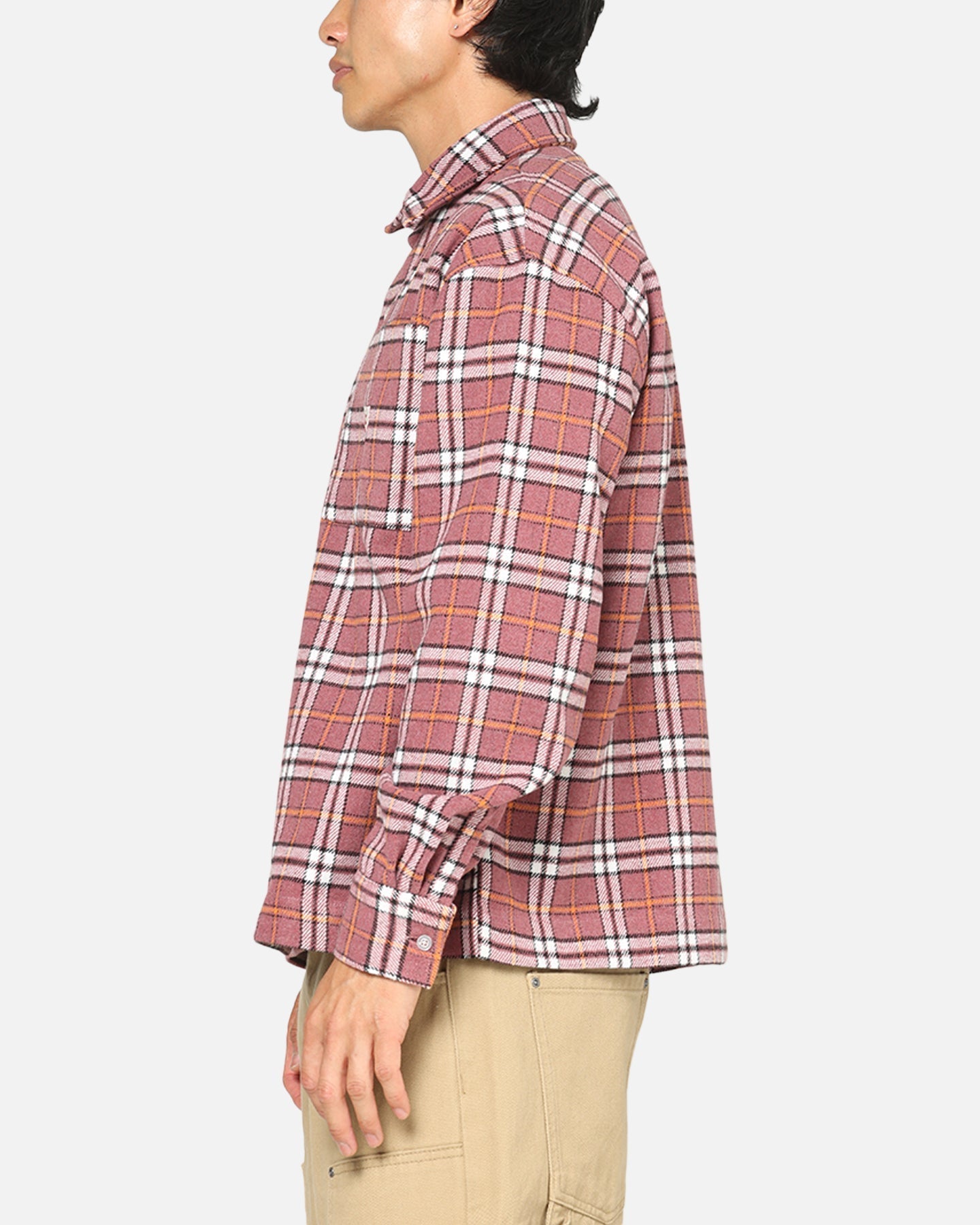 Carre Workwear Long Sleeve Button Up Shirt Pink
