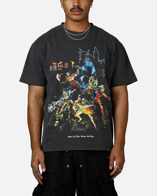 73Studio X Diablo II Halloween Heroes Are Born T-Shirt Black Wash